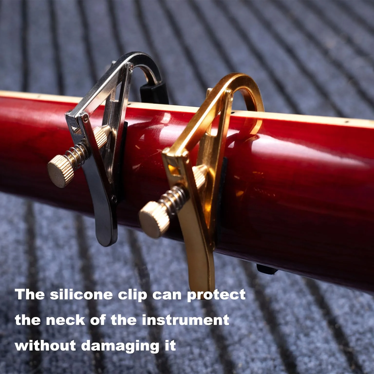 Guitar Capo Wrotgt Capo for Acoustic Guitar 6 String Quick Change Kapo for Electric and Acoustic Metal Guitar Tuner Clip on Guitar Fret Adjust for Acoustic and Electric Guitars Gold capo 04 - Image 3
