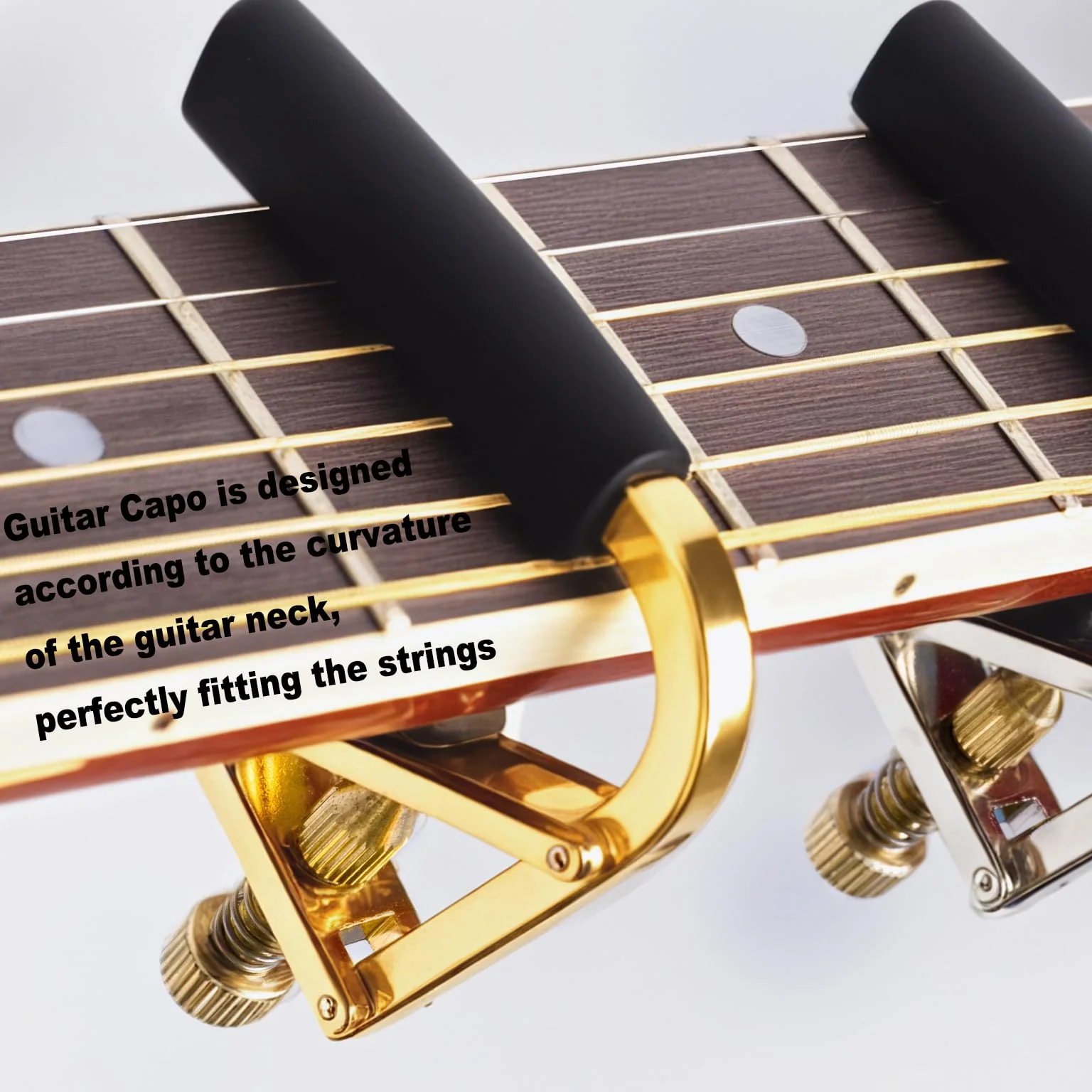 Guitar Capo Wrotgt Capo for Acoustic Guitar 6 String Quick Change Kapo for Electric and Acoustic Metal Guitar Tuner Clip on Guitar Fret Adjust for Acoustic and Electric Guitars Gold capo 04 - Image 5