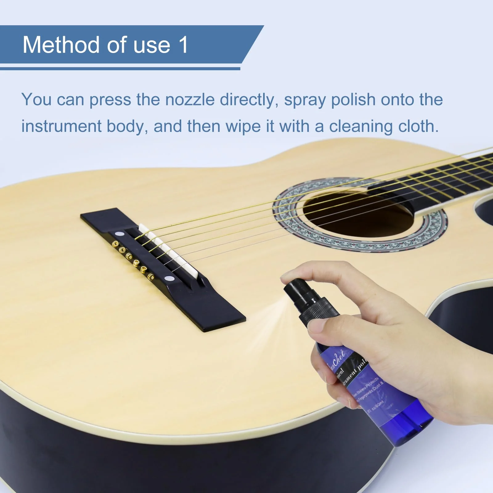 Guitar Cleaner-Polish 60ml-Body and Fretboard Maintenance Cleaner, Polish-Musical Instruments polish-Instrument Accessories guitar polish - Image 5
