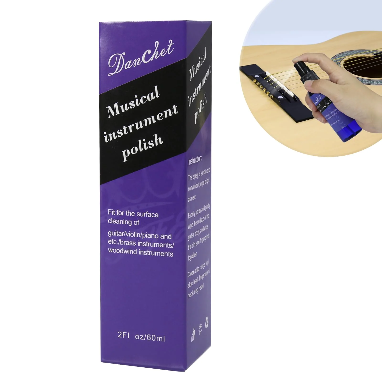 Guitar Cleaner-Polish 60ml-Body and Fretboard Maintenance Cleaner, Polish-Musical Instruments polish-Instrument Accessories guitar polish - Image 8