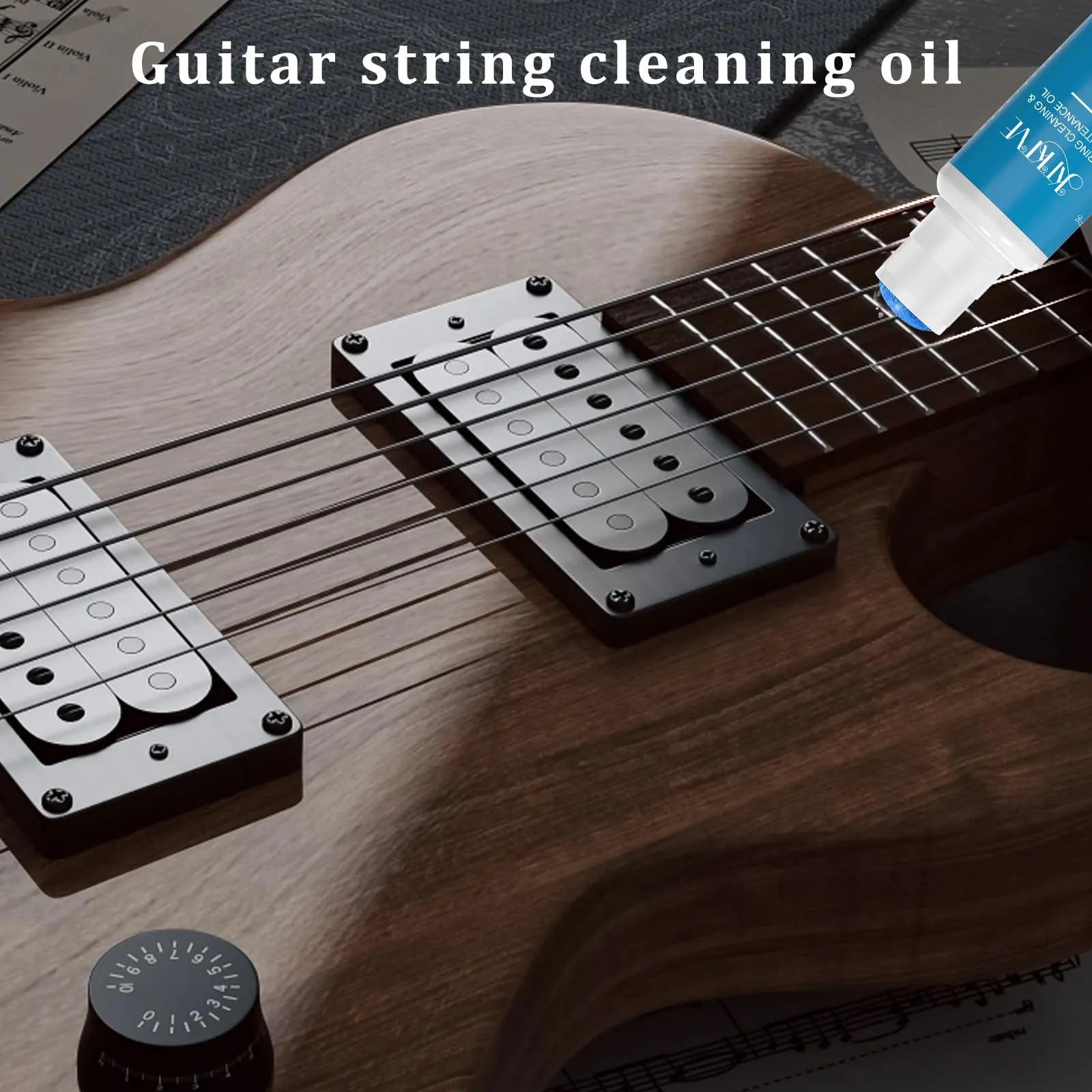 Guitar Cleaning Kit – 8-Pack Complete Care Set with Innovative Sponge Applicator | Guitar Cleaner, Lemon Oil(fretboard oil), Polish Wax, String Cleaner, Winder, Brush & Microfiber Cloth Sponge Tip - Image 6