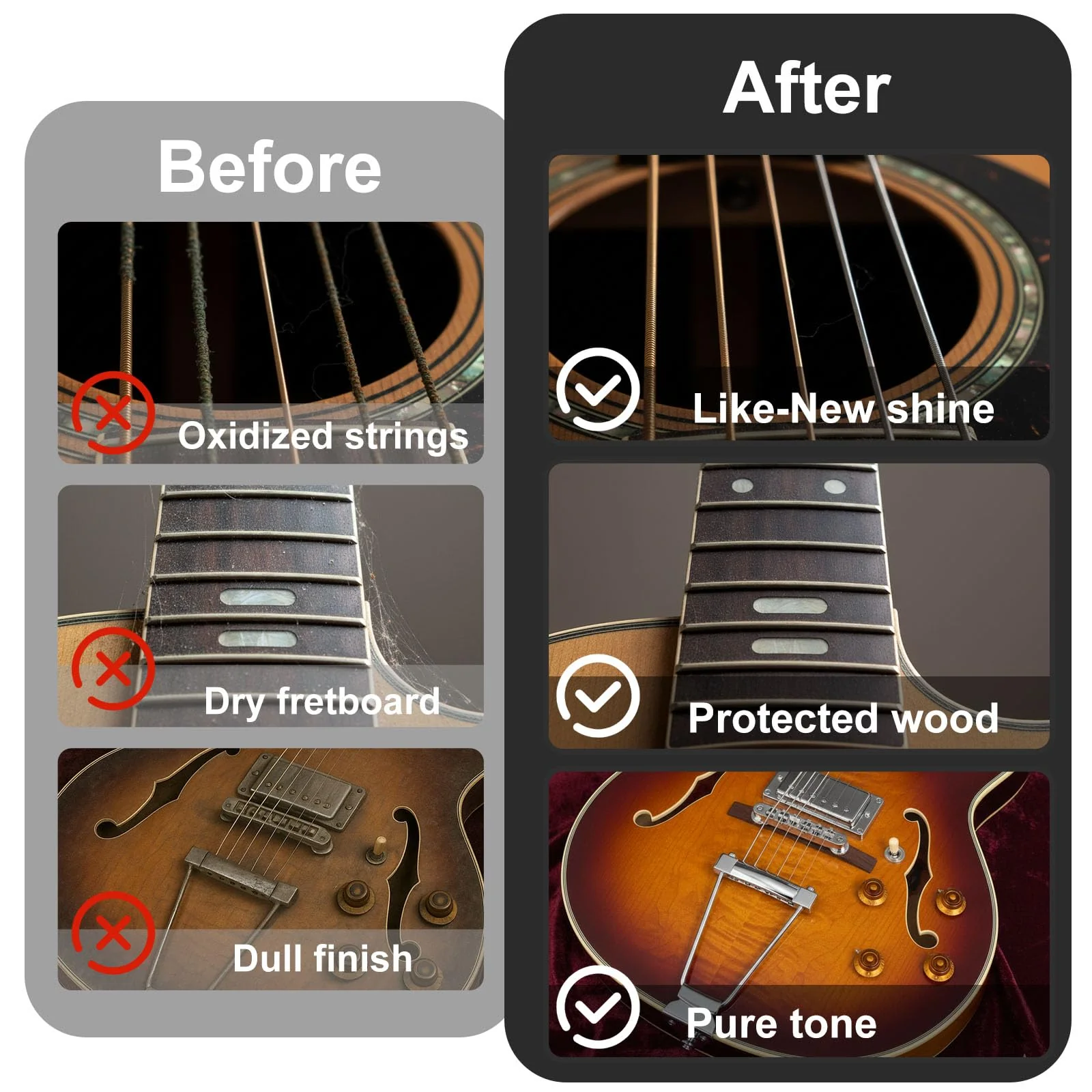Guitar Cleaning Kit, All-in-One Guitar Maintenance Kit for Guitar Cleaning and Maintenance, Ideal for Beginners and Professionals - Image 2