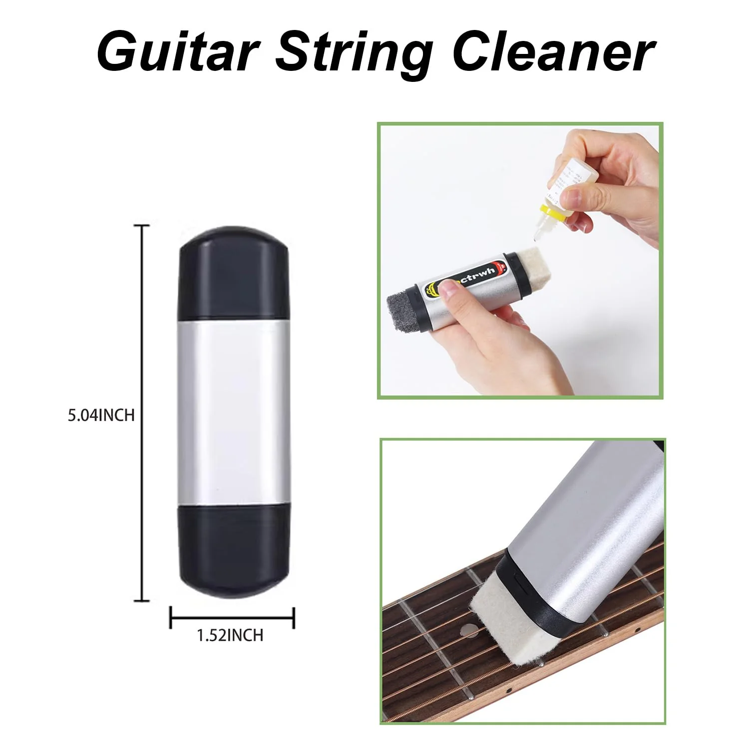 Guitar Cleaning Kit, Fretboard Lemon Oil, Polish and Oil Care, Guitar String Cleaner Tool Brush String, Fret Care, Cleaning Brush & Cleaning Cloth, Extends Fretboard and String Life - Image 4