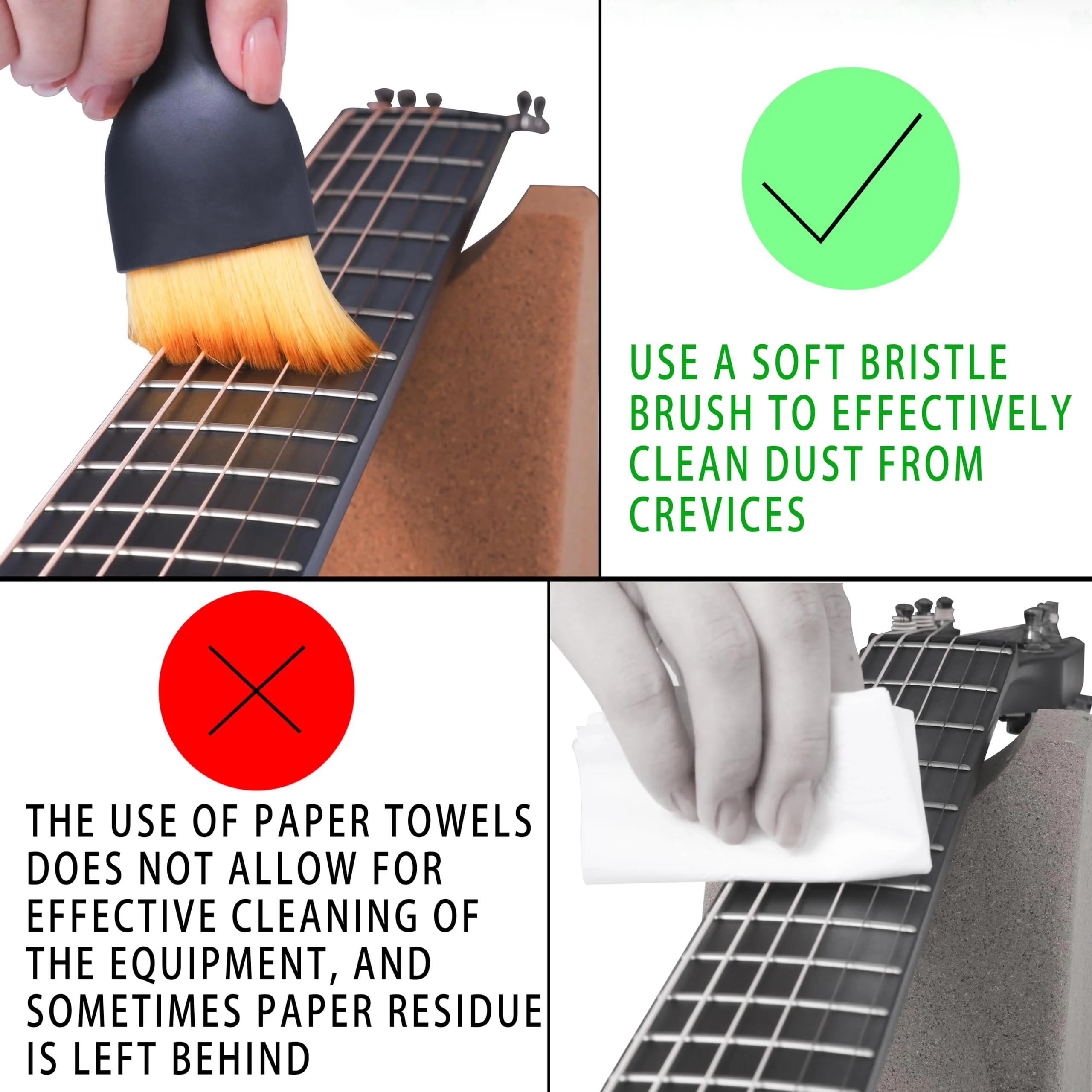 Guitar Cleaning Kit Including Guitar Work Mat,Guitar Neck Rest,Guitar String Winder and Cutter Tool for Acoustic Guitar Electric Guitar Ukulele Violins Bass Banjo, Gift for Musicians - Image 8
