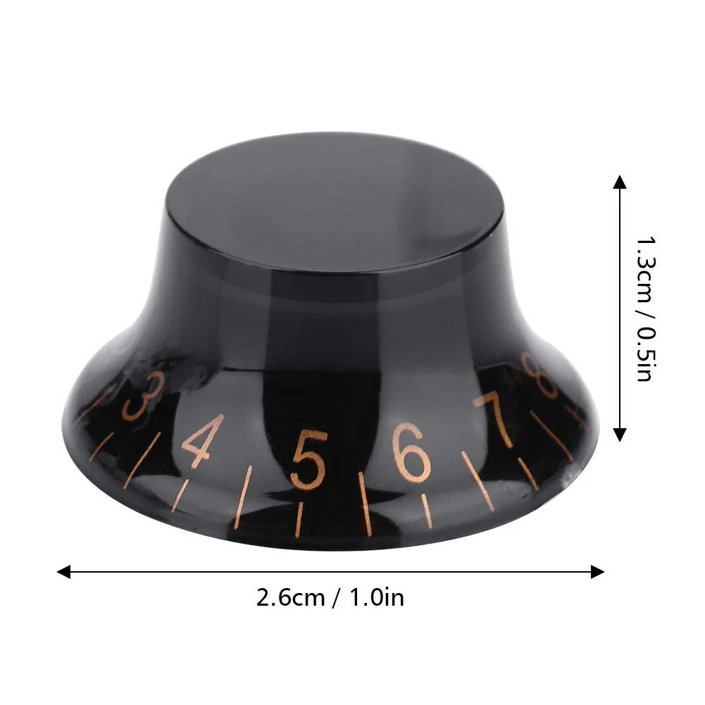 Guitar Control Knobs, 4 Pcs Speed Tone Volume Control Knobs for EPI LP Electric Guitar Accessory(Black+Gold) - Image 5