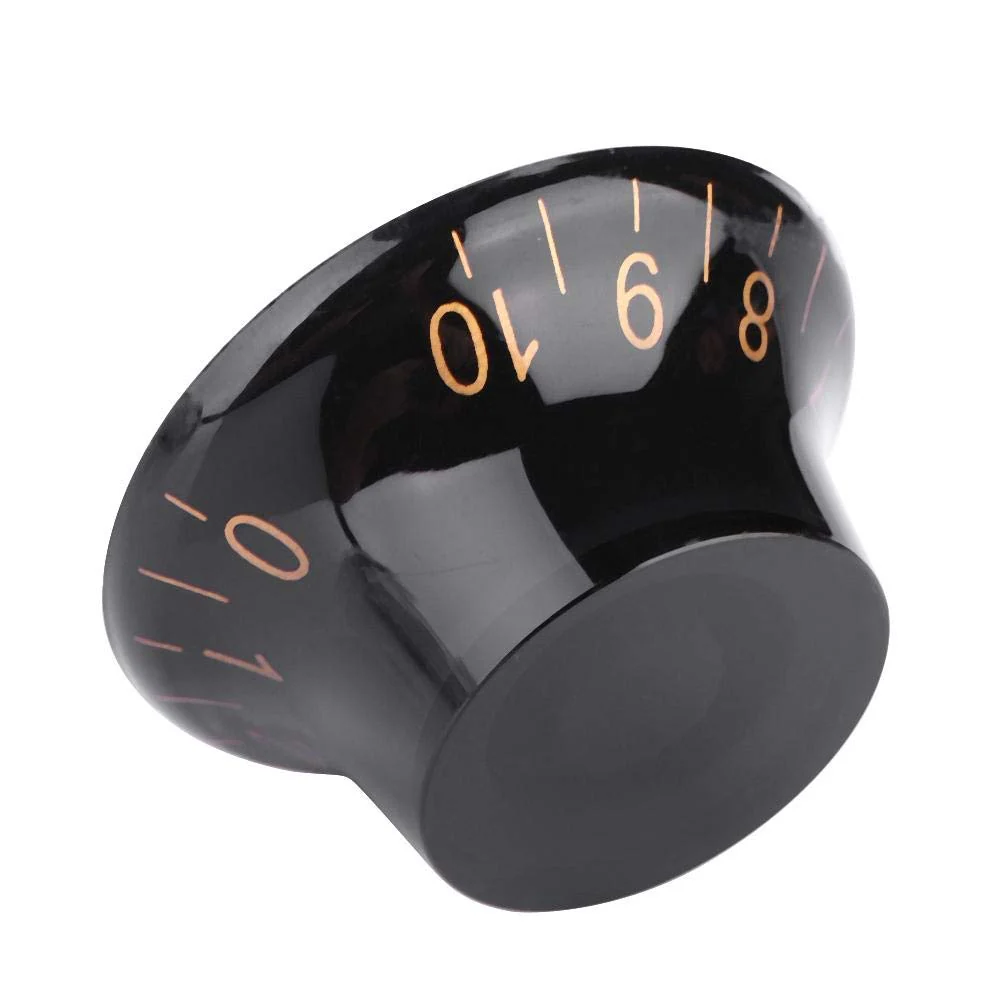 Guitar Control Knobs, 4 Pcs Speed Tone Volume Control Knobs for EPI LP Electric Guitar Accessory(Black+Gold) - Image 8
