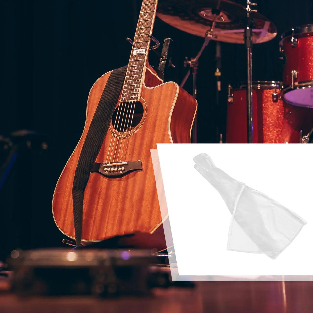Guitar Cover Instrument Bass Cover for Acoustic and Electric Guitars Transparent Design for Home Use - Image 6
