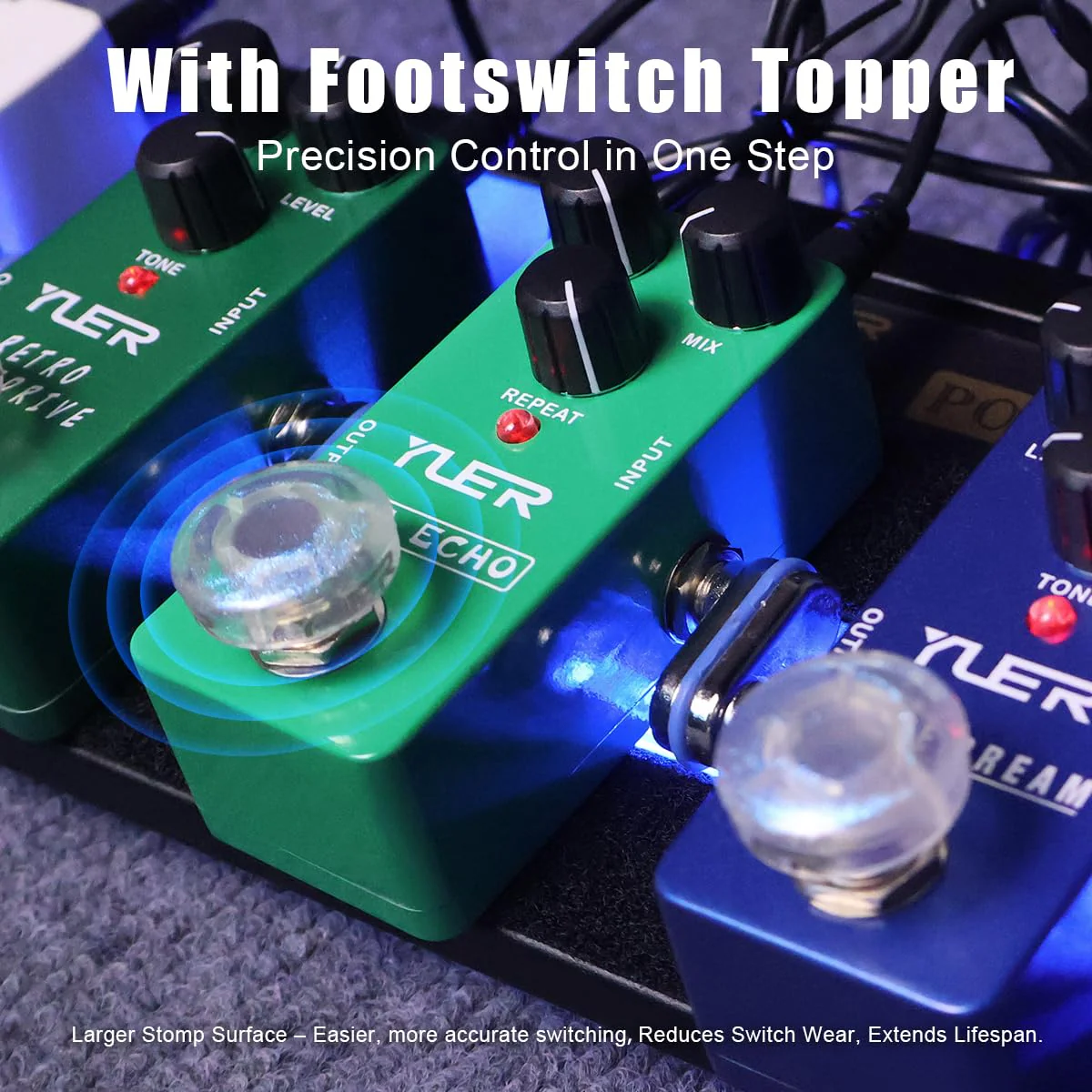 Guitar Delay Pedal, ANA Echo Delay Effect Pedal for Electric Guitar with Footswitch Cap Aluminum Case Delivers Warm, Clean and Smooth Delay Effects - True Bypass RS-10 - Image 3