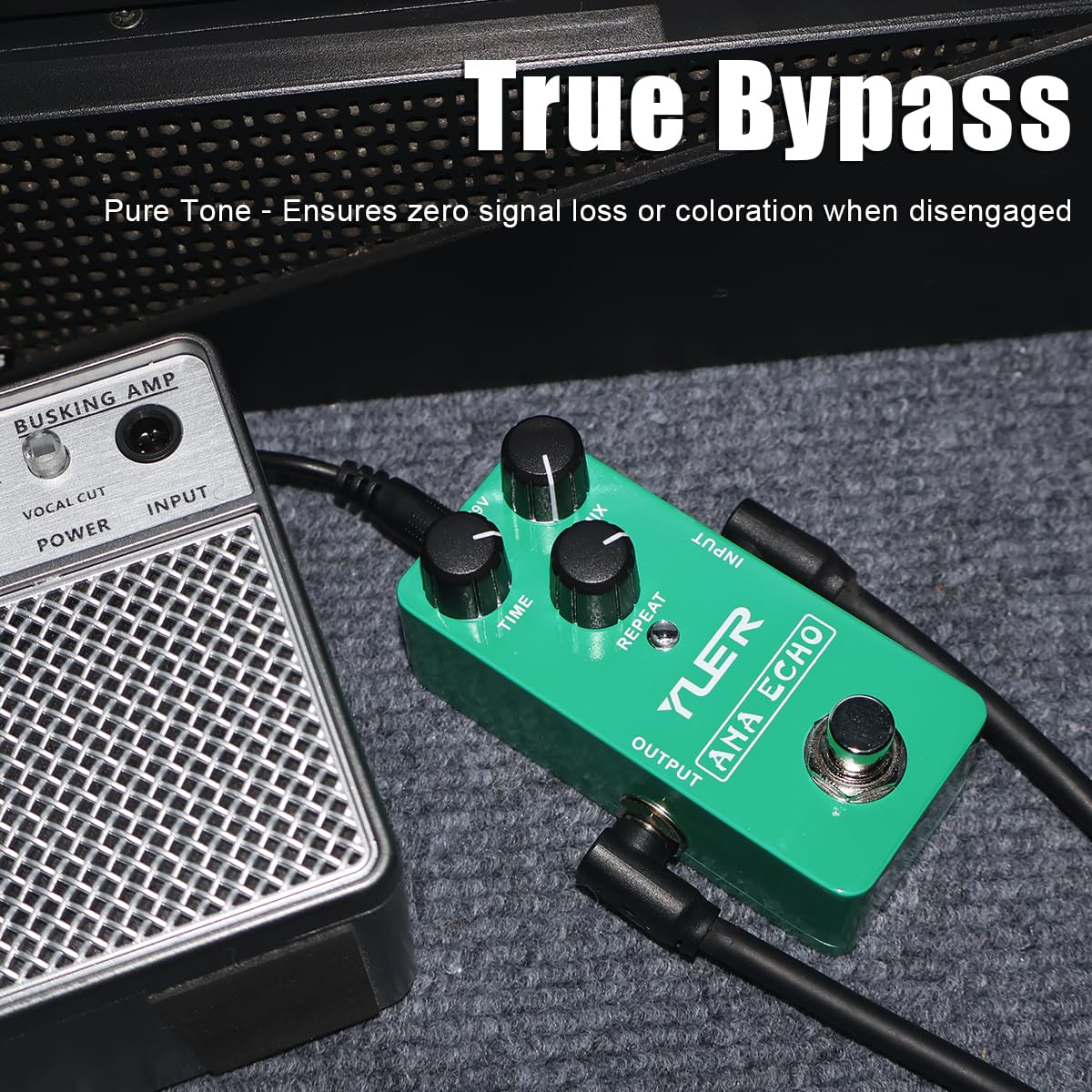 Guitar Delay Pedal, ANA Echo Delay Effect Pedal for Electric Guitar with Footswitch Cap Aluminum Case Delivers Warm, Clean and Smooth Delay Effects - True Bypass RS-10 - Image 4