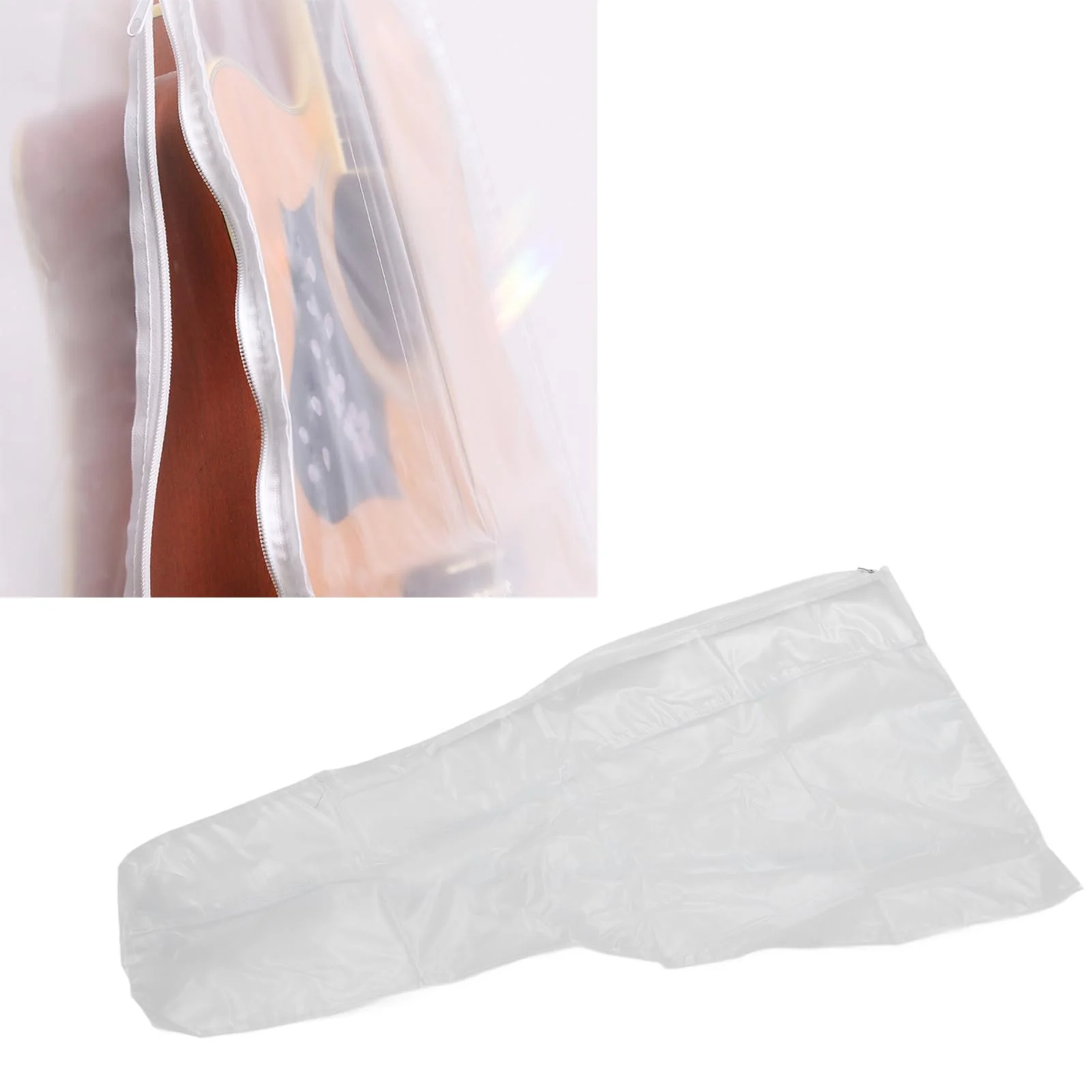 Guitar Dust Cover, Water Transparent Guitar Shell Case Dust Cover Fits Acoustic Guitar, Electric Guitar and Bass Guitars, Matte Frosted PVC, Elegant - Image 5