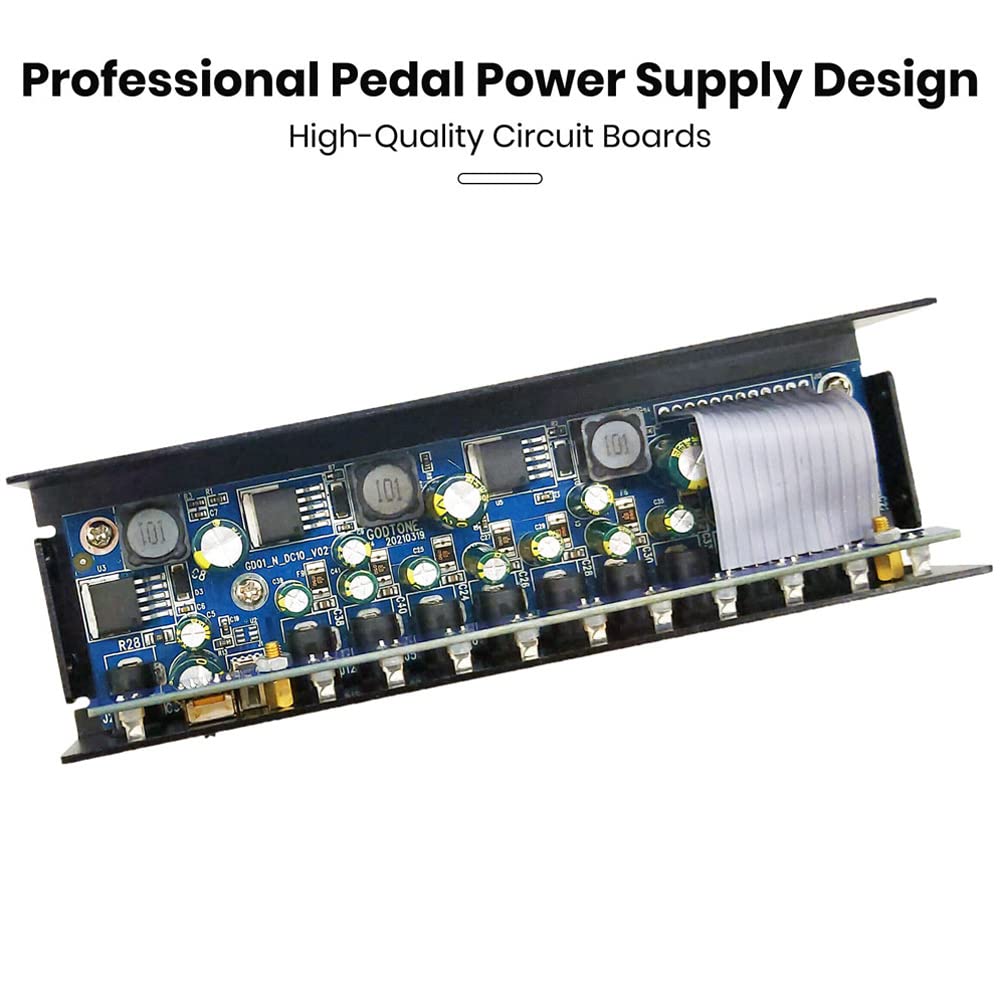 Guitar Effect Pedal 10 DC Output for 9V 12V 18V Pedals Power Supply with Short Circuit Overcurrent Protection Separate GD-01 - Image 3