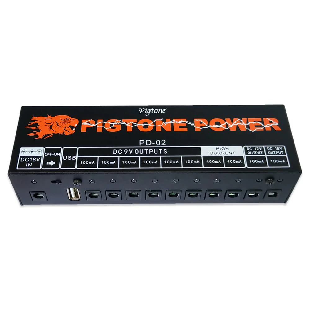 Guitar Effect Pedal 10 DC Outputs Power Supply for 9V 12V 18V Effects Pedals with USB (5V2A) PD-02 - Image 2