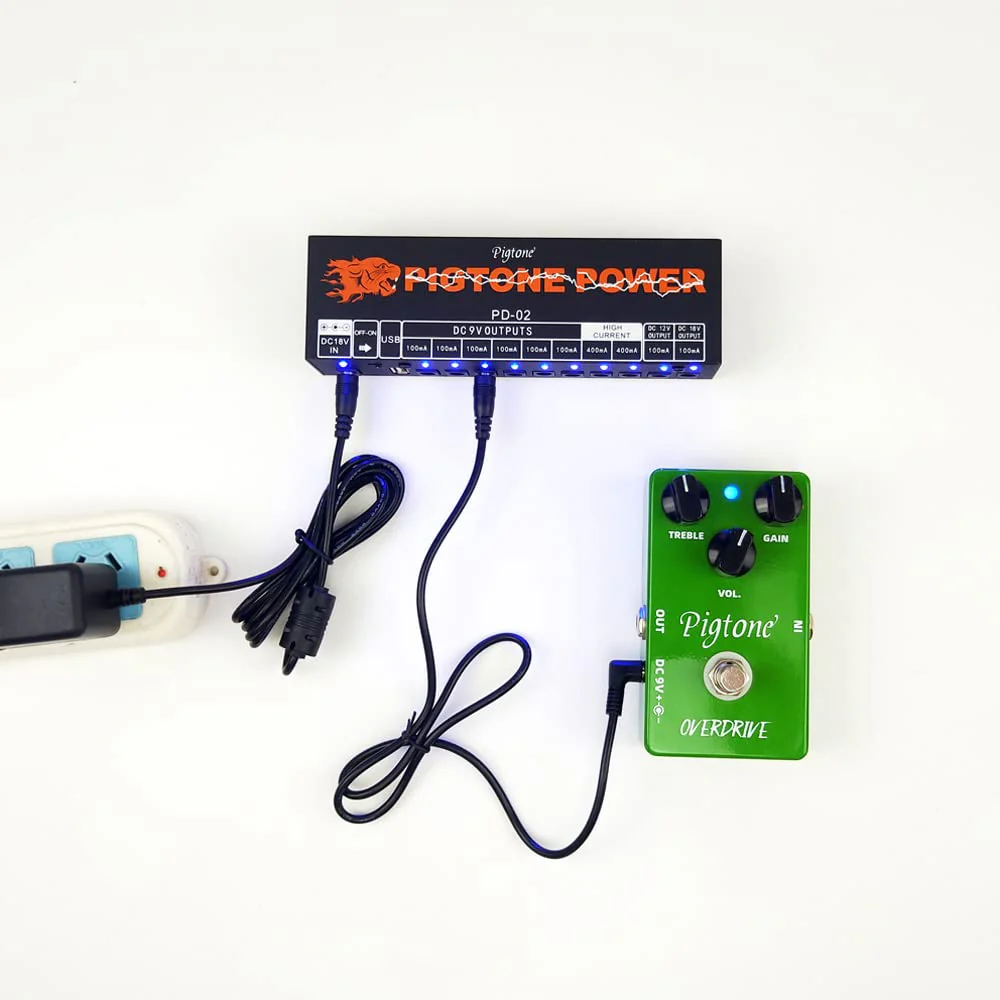 Guitar Effect Pedal 10 DC Outputs Power Supply for 9V 12V 18V Effects Pedals with USB (5V2A) PD-02 - Image 3
