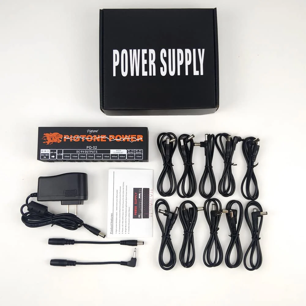Guitar Effect Pedal 10 DC Outputs Power Supply for 9V 12V 18V Effects Pedals with USB (5V2A) PD-02 - Image 9