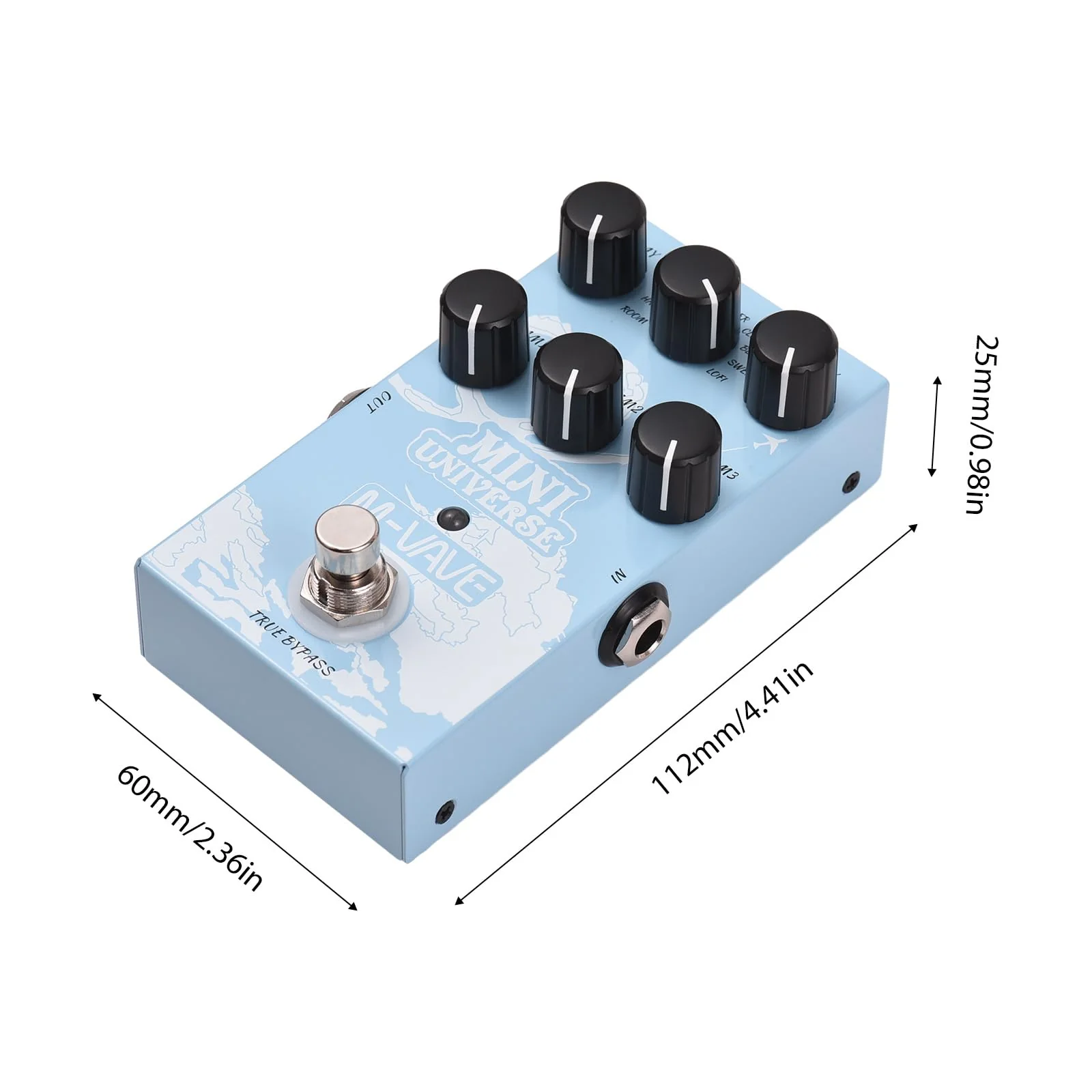 Guitar Effect Pedal Digital Reverb Pedal Digital Modeling Reverberation Effector with 9-Mode Reverb Selection for Guitar Bass - MINI-UNIVERSE,Reverberation Effector - Image 9
