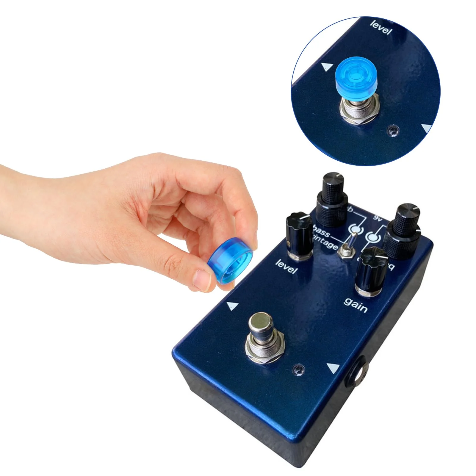 Guitar Effect Pedal Footswitch Toppers 18Pcs Foot Nail Cap Protection Cap Multi-colored Foot Switch Button Cover for Common Pedal Switches - Image 4