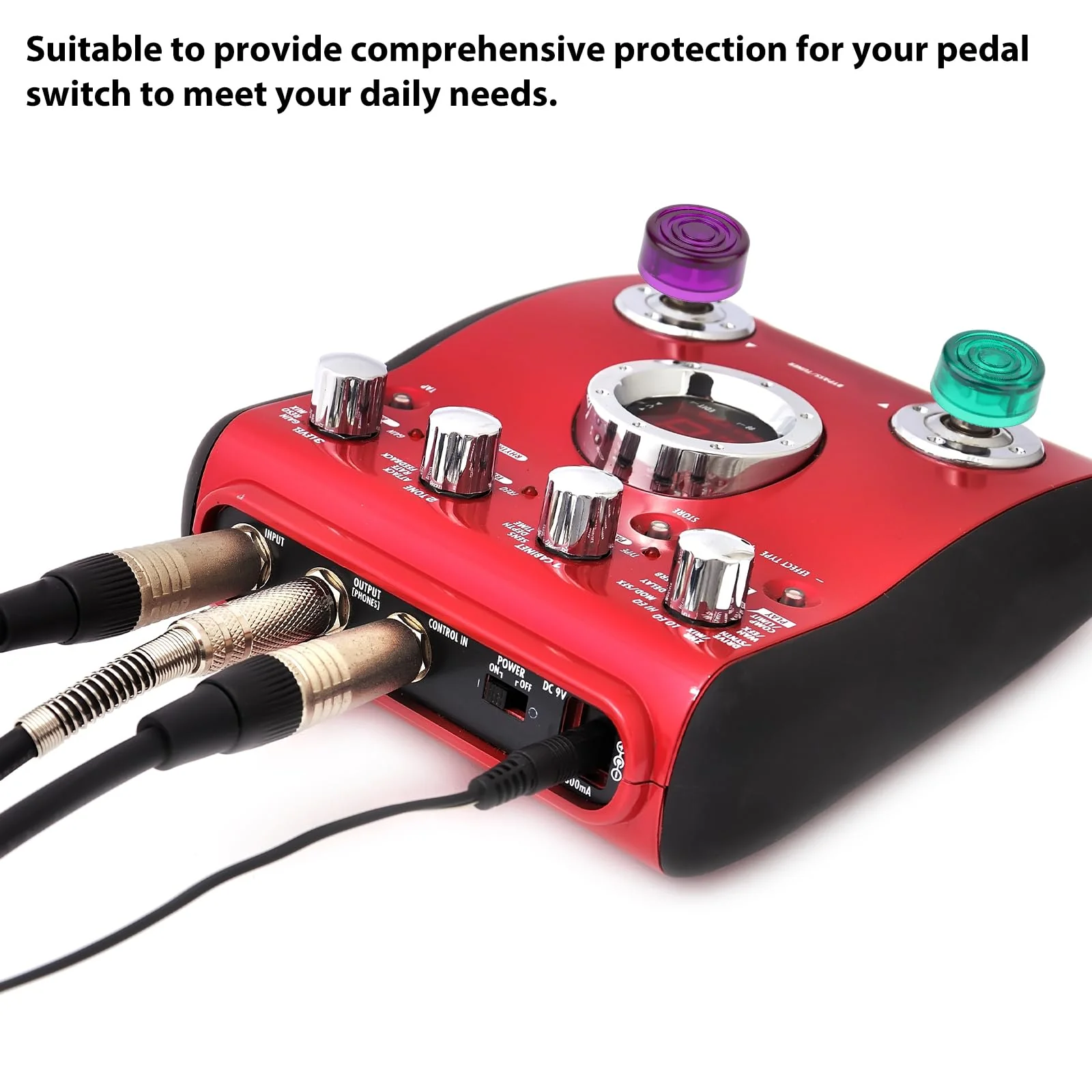 Guitar Effect Pedal Footswitch Toppers 18Pcs Foot Nail Cap Protection Cap Multi-colored Foot Switch Button Cover for Common Pedal Switches - Image 5