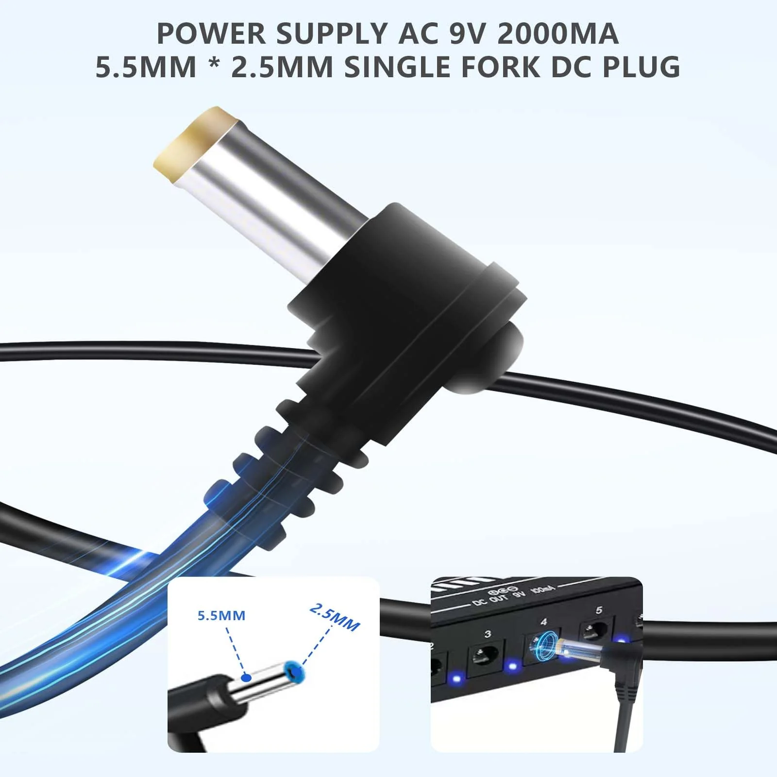 Guitar Effect Power Supply AC 9V 2000ma Adapter for Line 6 POD XT Live DL4 Digitech RP GNX Multi Delay Pedal - Image 2