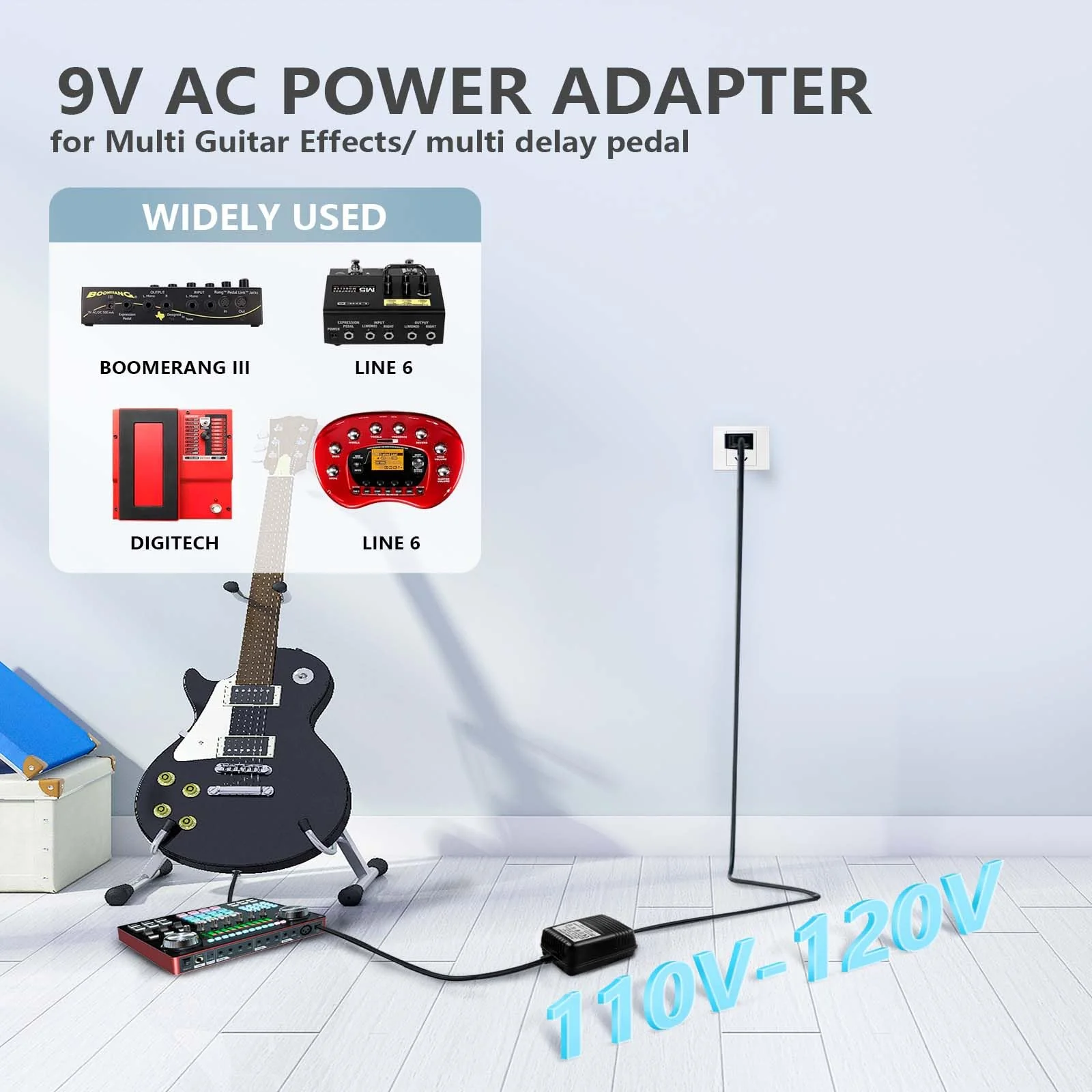 Guitar Effect Power Supply AC 9V 2000ma Adapter for Line 6 POD XT Live DL4 Digitech RP GNX Multi Delay Pedal - Image 3