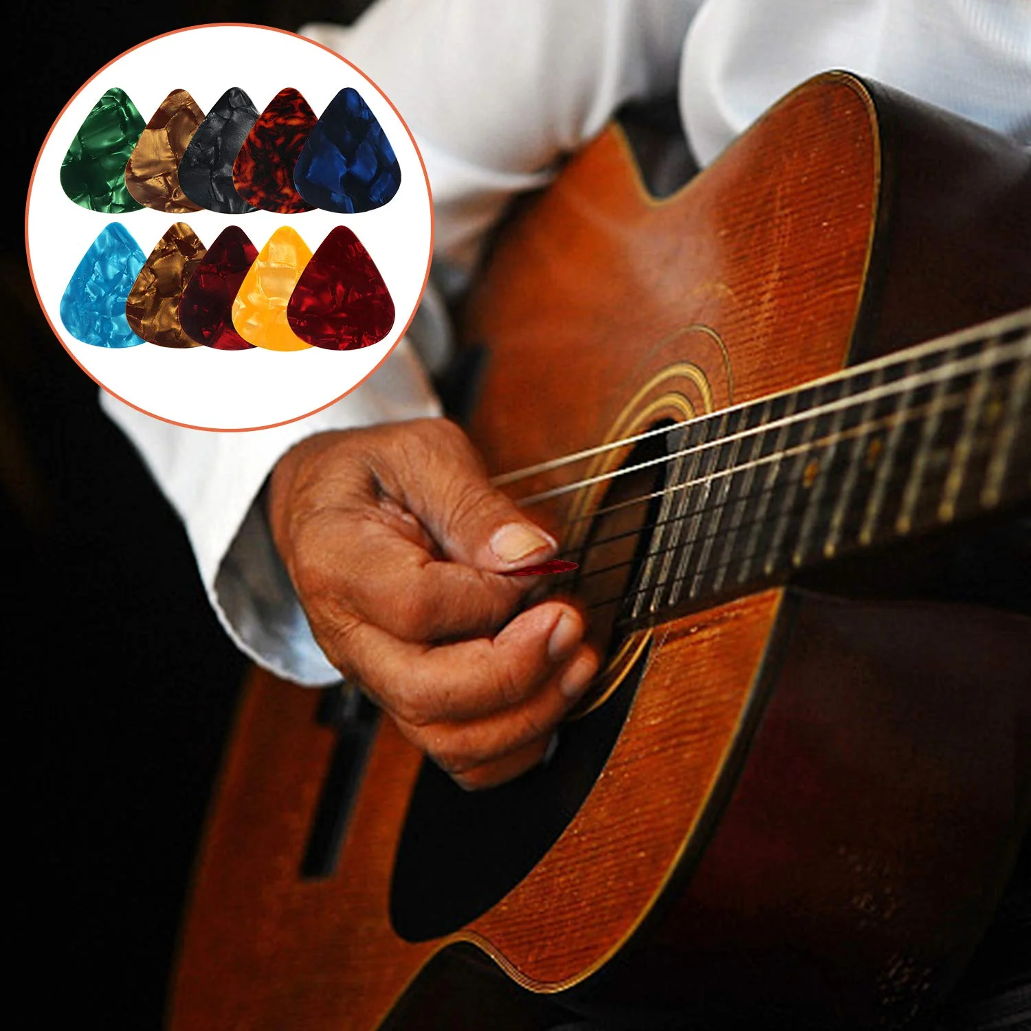 Guitar Fingertip Protectors - 40 Pcs Silicone Guitar Finger Guards Protection Covers Caps for Guitar Ukulele Bass, Sewing and Embroidery (5 Sizes) (Transparent) Transparent - Image 6
