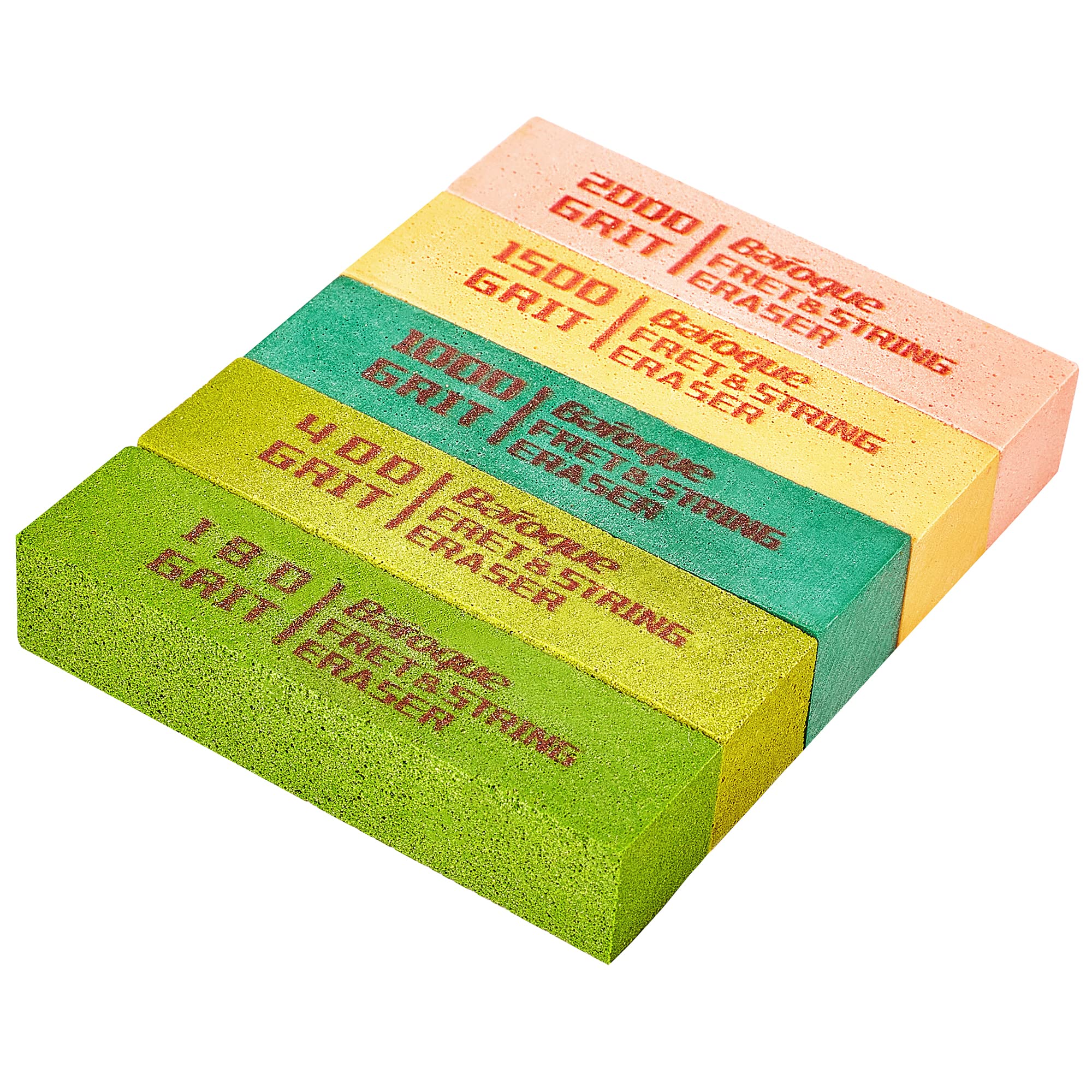 Guitar Fret Erasers, Fret Polishing Abrasive Rubber Blocks, Fret Cleaner Kit, Fret Polish Kit for Fretwire String and Metal, Set of 5 Grits (180 & 400 & 1000 & 1500 & 2000 Grit) 180&400&1000&1500&2000 Grit - Image 7
