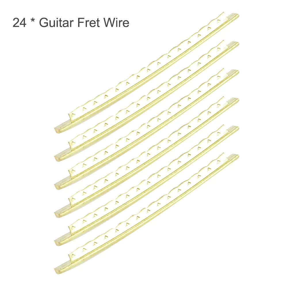 Guitar Fret Wires, 24pcs 2.7mm Electric Guitar Fret Wire, Brass Fretwire for Electric Guitar Bass Guitar Fingerboard Replacement - Image 3