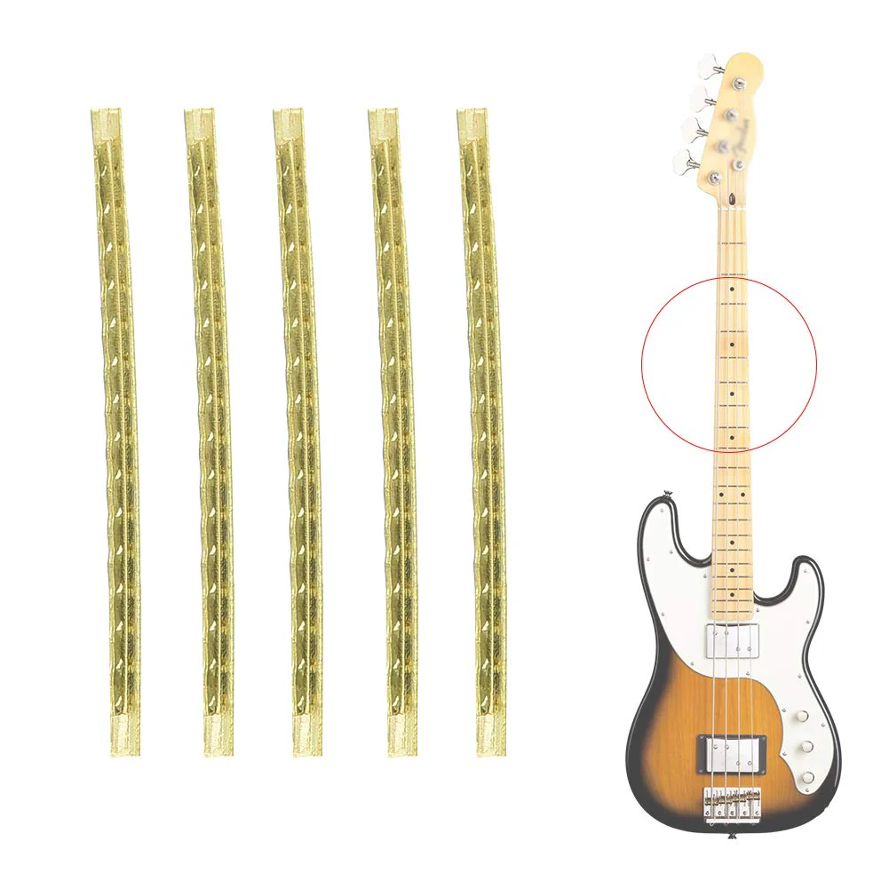 Guitar Fret Wires, 24pcs 2.7mm Electric Guitar Fret Wire, Brass Fretwire for Electric Guitar Bass Guitar Fingerboard Replacement - Image 5