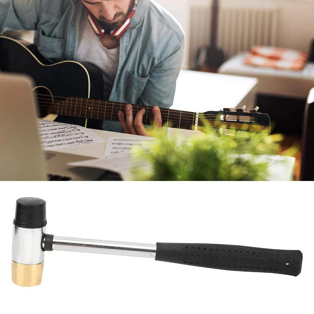 Guitar Hammer, Black Guitar Plastic Hammer Brass and Rubber Head Guitar Fret Hammer Ukulele Musical Instrument Accessories - Image 6