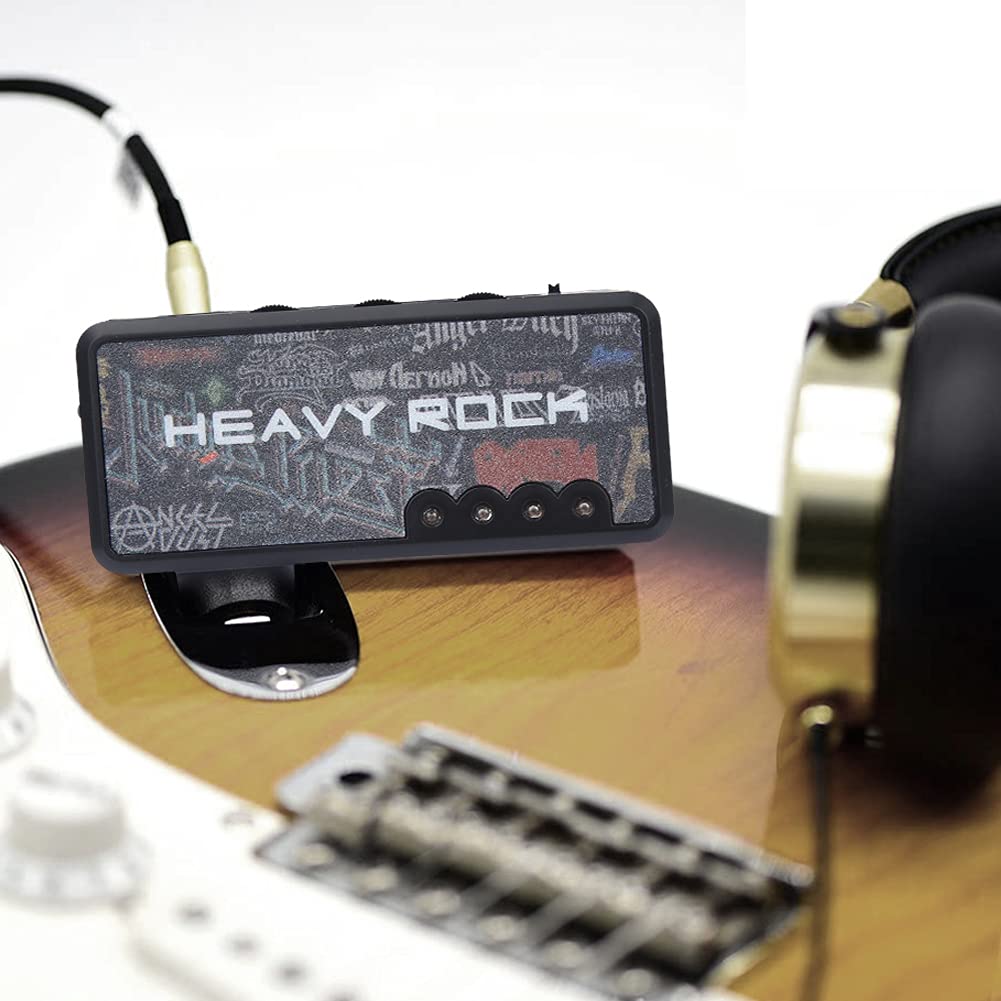 Guitar Headphone Amp, Bass Headphone Amp Portable Guitar Amp Mini Plug Guitar Amplifier Rechargeable Electric Guitar Bass Amp for Electric Guitar - Image 7
