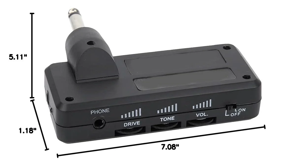 Guitar Headphone Amp, Bass Headphone Amp Portable Guitar Amp Mini Plug Guitar Amplifier Rechargeable Electric Guitar Bass Amp for Electric Guitar - Image 8
