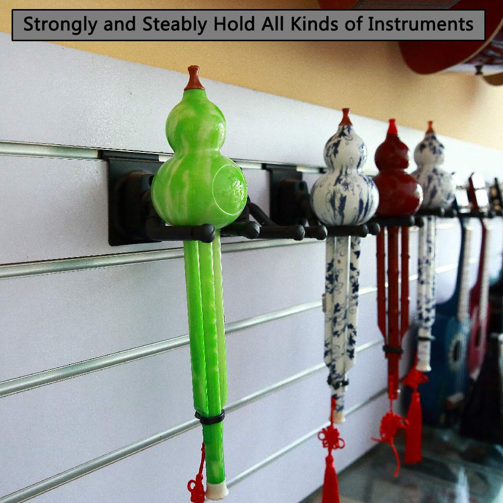 Guitar Hook Slatwall Adjustable Guitar Wall Mount Stand Hangers Guitar Bass Accessories Perfectly Display Musical Instruments for Musical Retail Shop,Bedroom,Playroom,Bar,Rehearsal Space 4-Pack - Image 4