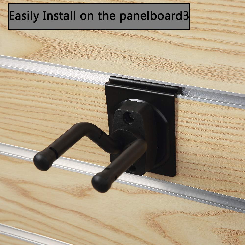 Guitar Hook Slatwall Adjustable Guitar Wall Mount Stand Hangers Guitar Bass Accessories Perfectly Display Musical Instruments for Musical Retail Shop,Bedroom,Playroom,Bar,Rehearsal Space 4-Pack - Image 6