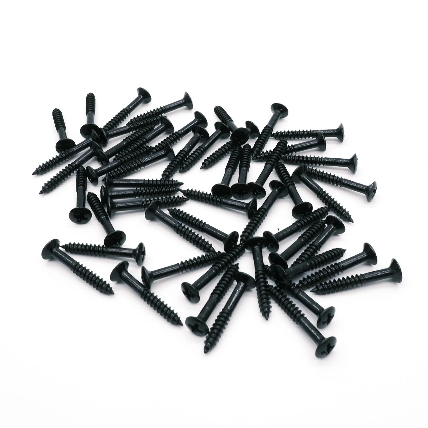 Guitar Humbucker Pickup Ring Mounting Screws Pickup Frame Surround Screws Compatible with Epiphone Les Paul Stratocaster SG Guitar (Black 50 Pack) Black 50 Pack