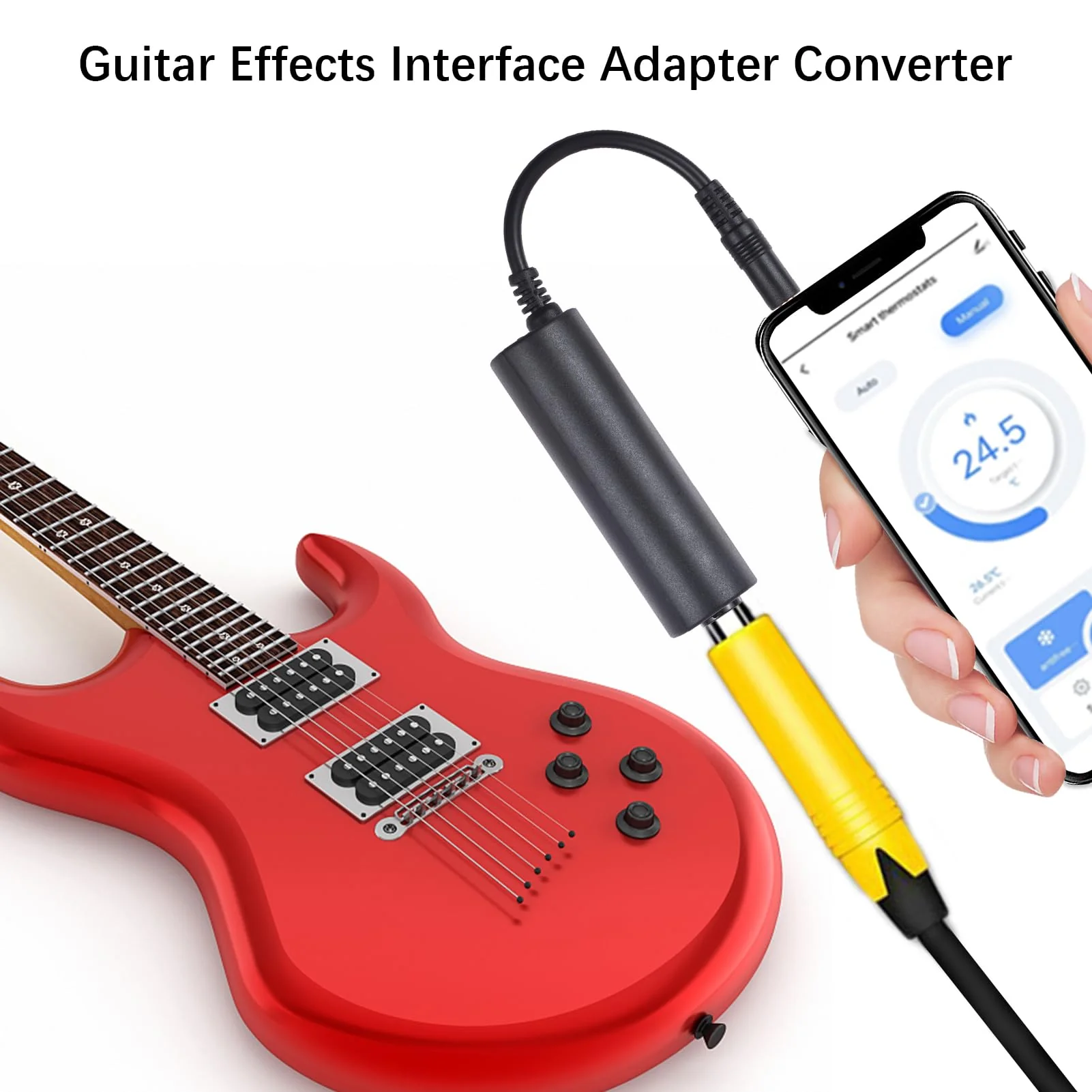 Guitar Interface Converter for iOS Phone/Pad/Pod, Retro Style, 2-Channel USB Audio Interface - Image 2