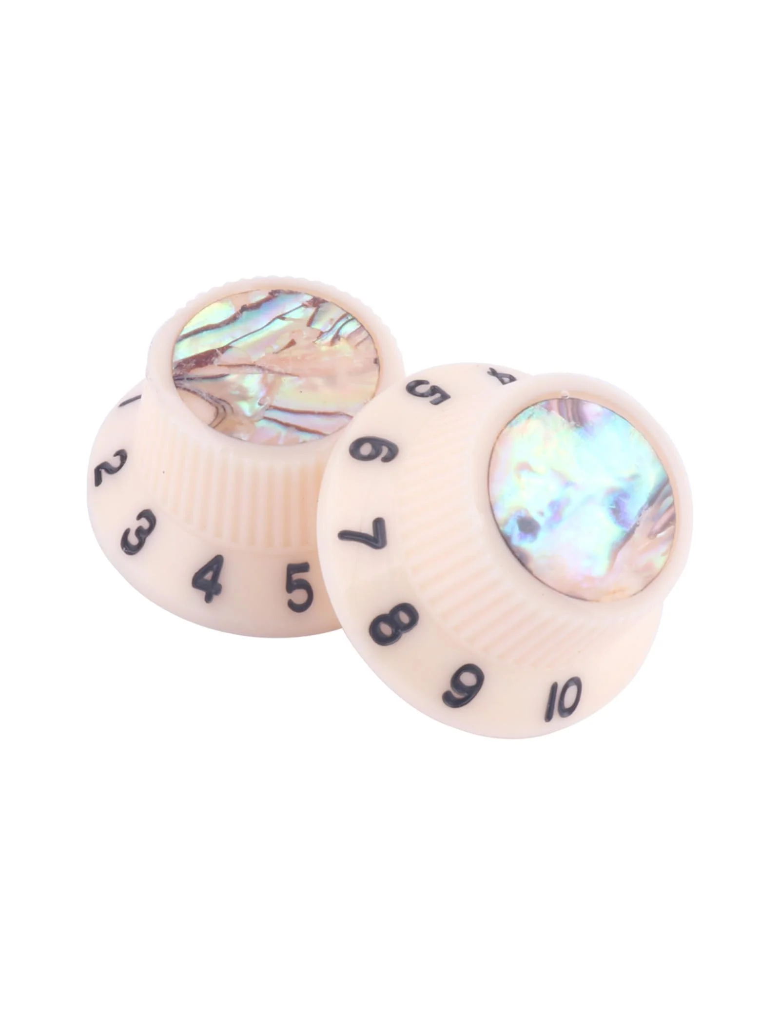 Guitar Knobs Abalone Top Speed Control Knobs 6mm Shaft Pots Volumn Tone Knobs Compatiable with Strat Stratocaster Electric Guitar Set of 3Pcs Ivory. - Image 4