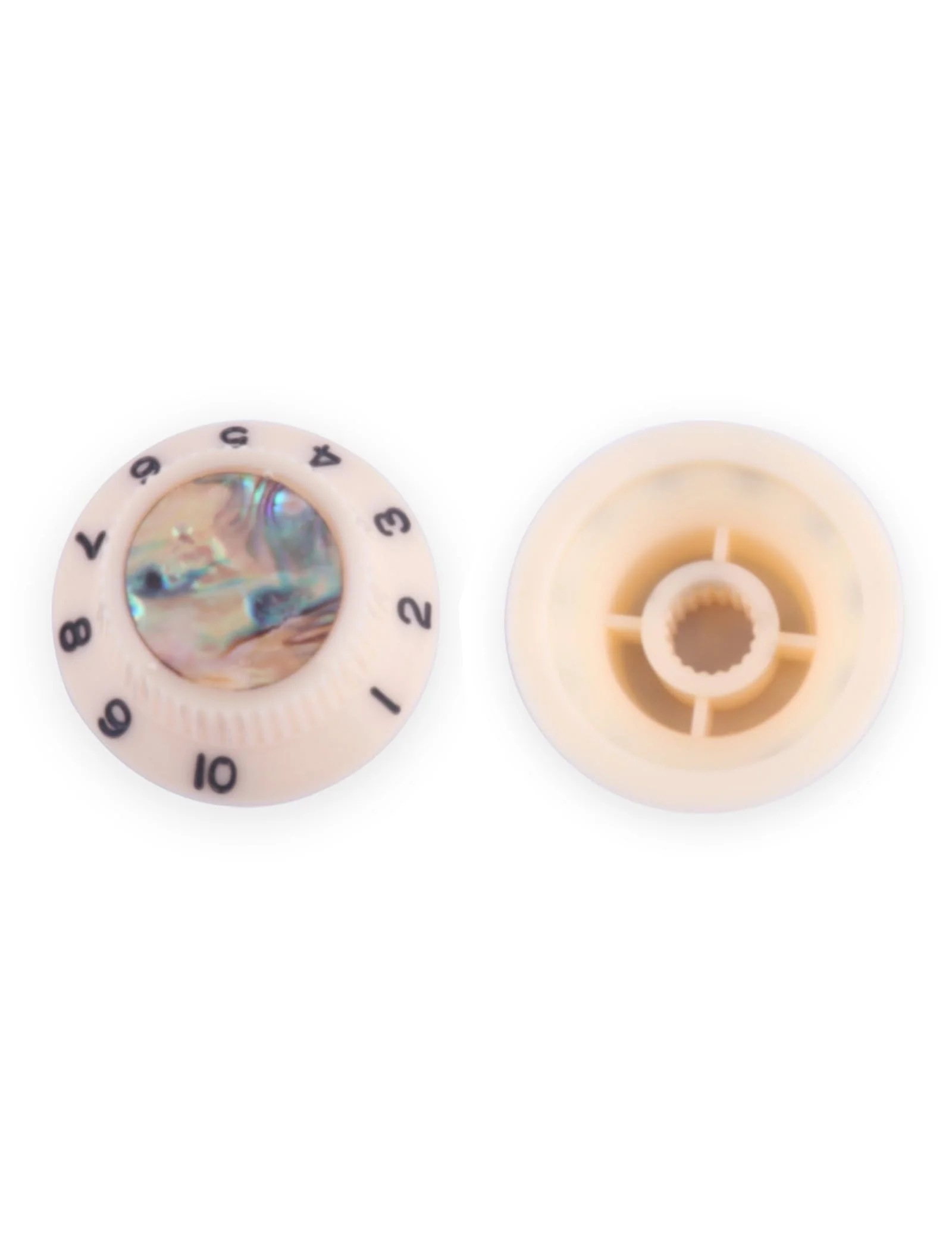 Guitar Knobs Abalone Top Speed Control Knobs 6mm Shaft Pots Volumn Tone Knobs Compatiable with Strat Stratocaster Electric Guitar Set of 3Pcs Ivory. - Image 6