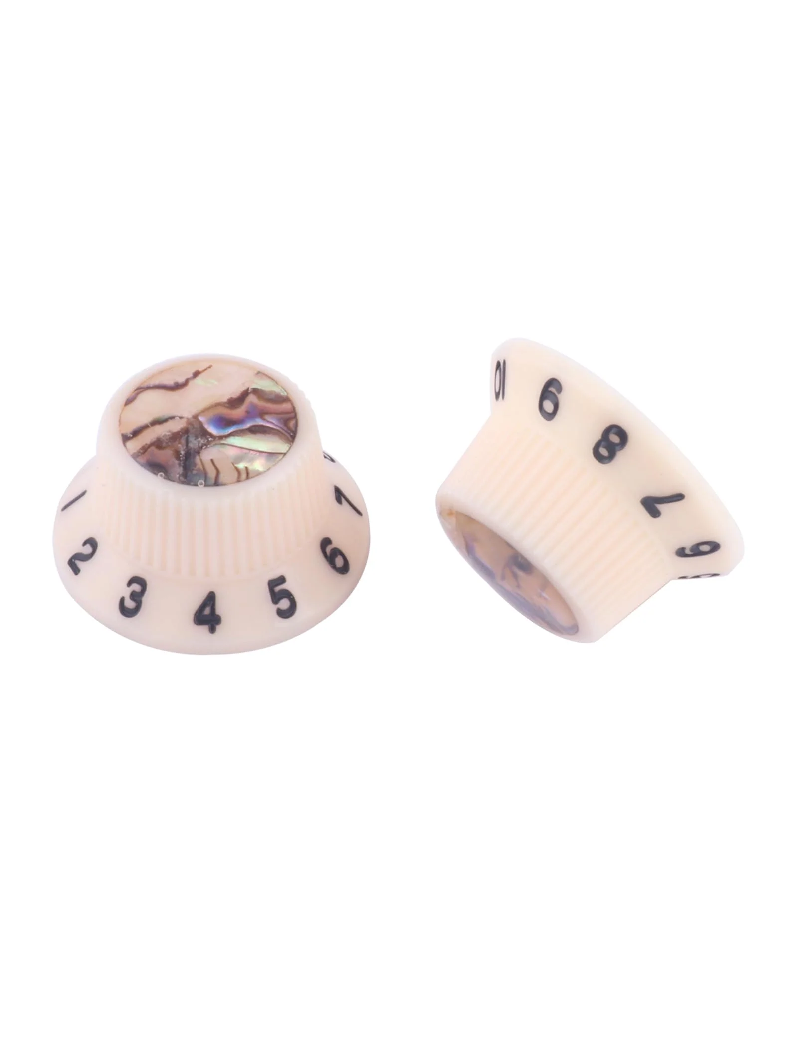 Guitar Knobs Abalone Top Speed Control Knobs 6mm Shaft Pots Volumn Tone Knobs Compatiable with Strat Stratocaster Electric Guitar Set of 3Pcs Ivory. - Image 7
