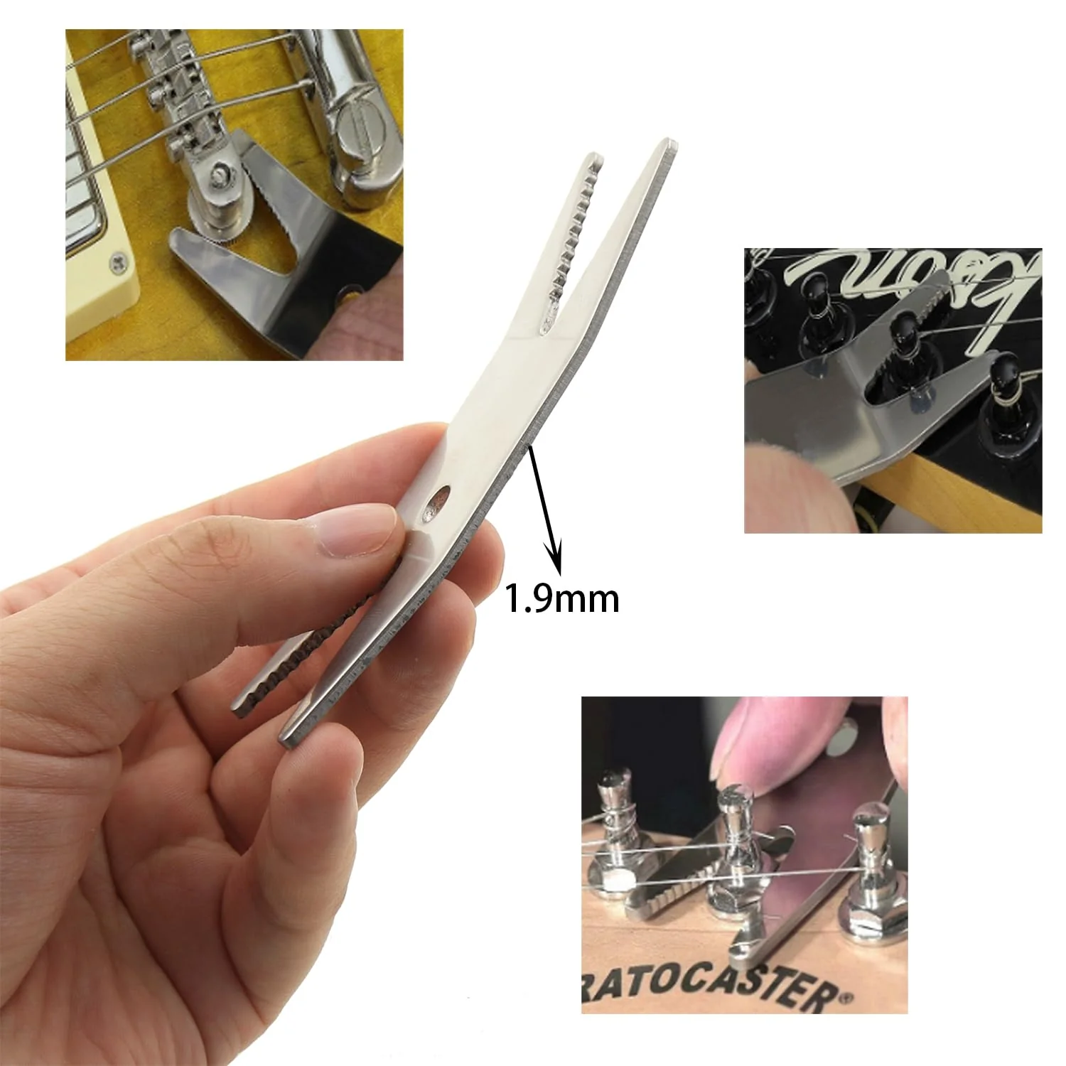 Guitar Multi Wrench Tool Silver Stainless Steel Guitar Switch Knob Removal Tool for Electric Guitar Bass Repair - Image 5