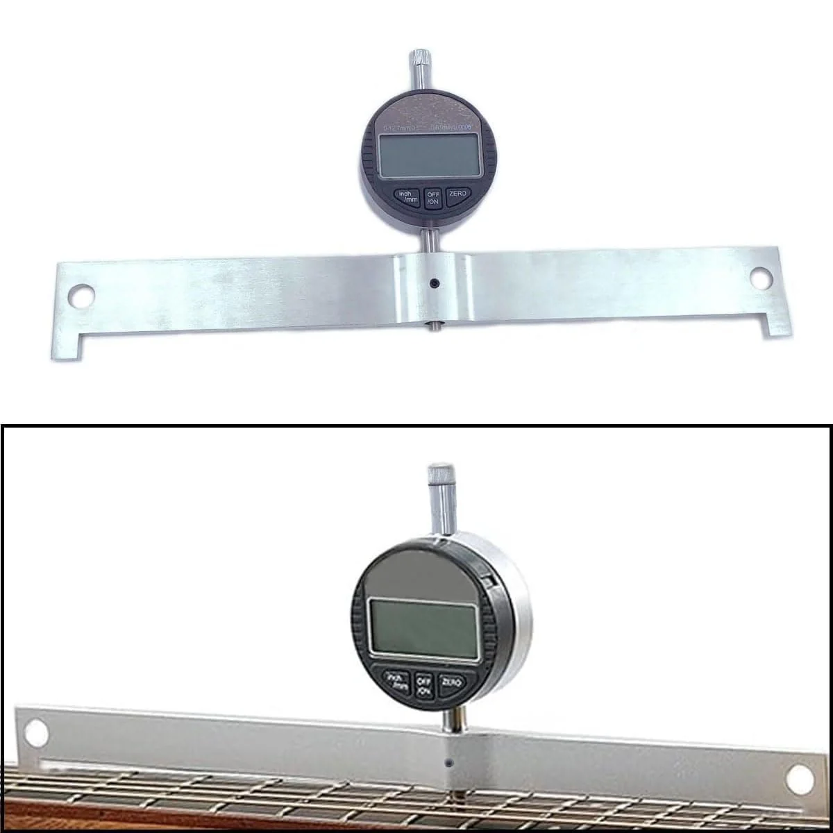 Guitar Neck Gauge Guitar Neck Curvature Measurement Tool Guitar Fretboard Measuring Tool Guitar Digital Tip Opening Gauge Guitar Fingerboard Gauge Guitar Luthier Tools - Image 4
