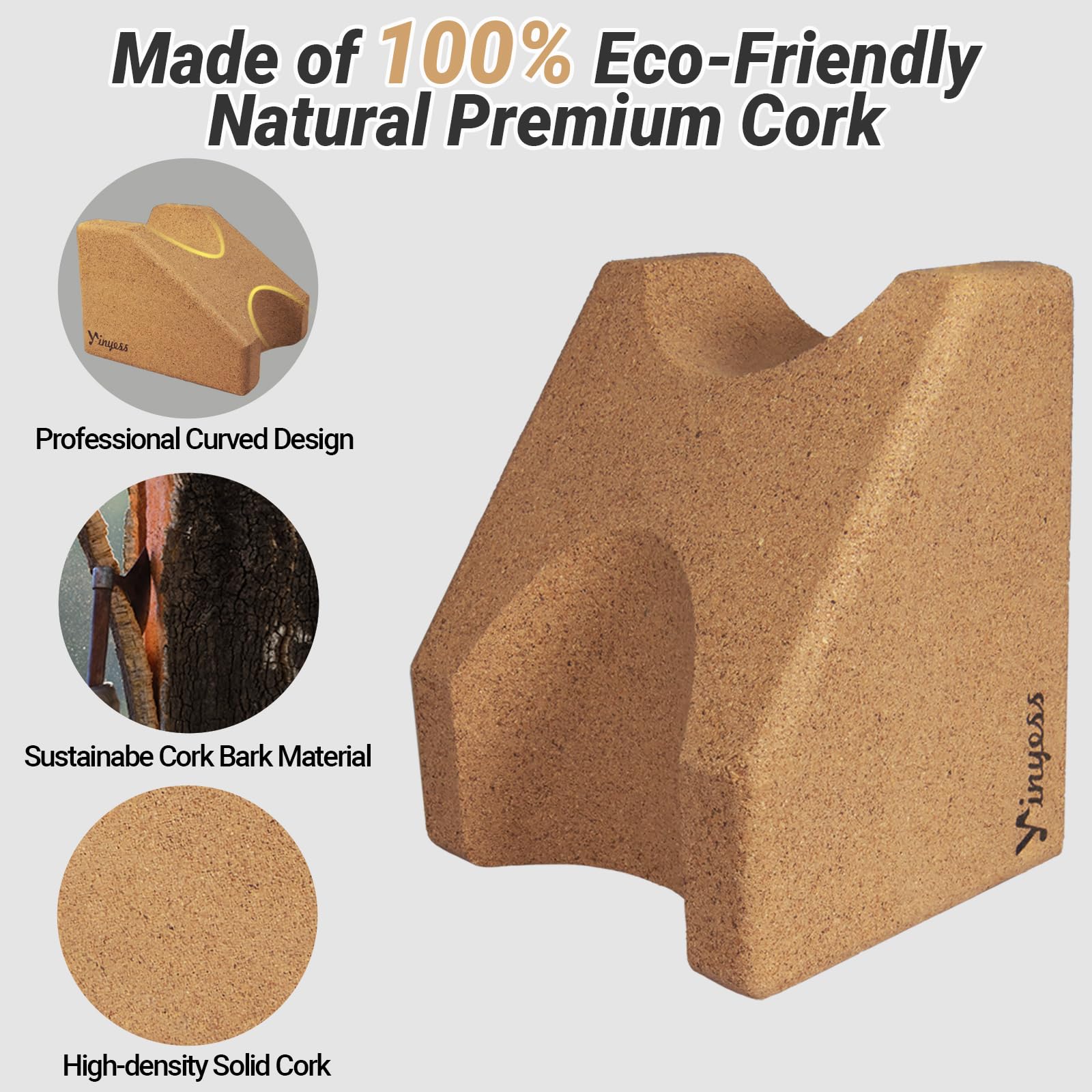 Guitar Neck Rest, Natural Cork Guitar Neck Support Pillow Cradle Holder, String Instrument Luthier Tool for String Changing, Repair, Cleaning, Guitar Workstation, Guitar Accessories - Image 2