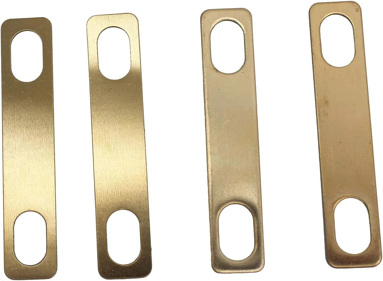 Guitar Neck Shims Brass 10PCS Includes 4Pcs 0.2mm, 4Pcs 0.5mm and 2Pcs 1mm Thickness for Guitar Bass Bolt-on Neck Repair Brass Shims Gold - Image 2