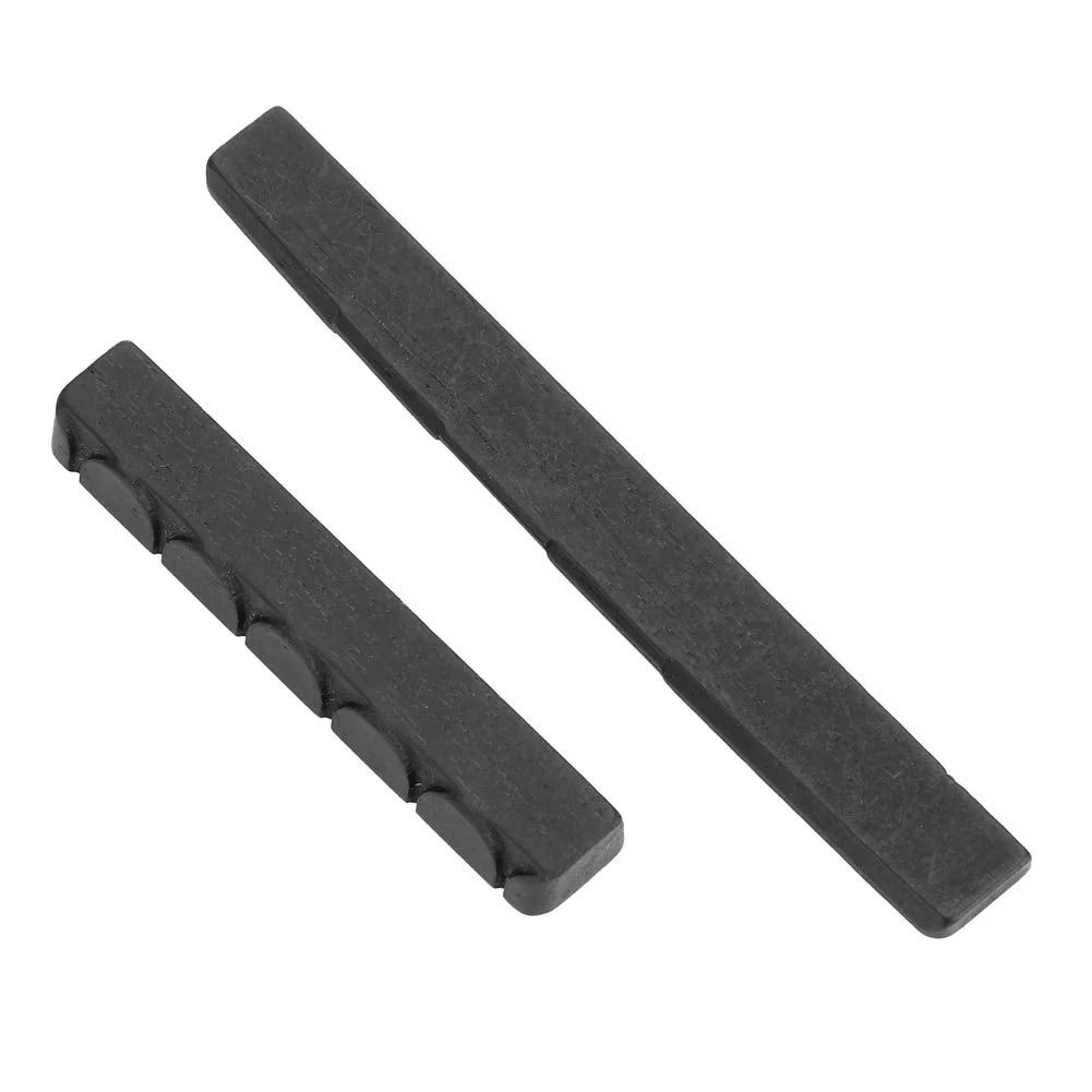 Guitar Nut and Saddle, 6 String Acoustic Guitar Ebony Bone Bridge Saddle and Nut Set 80mm & 50mm for Classical Guitar Parts, 1 Set 2 PCS