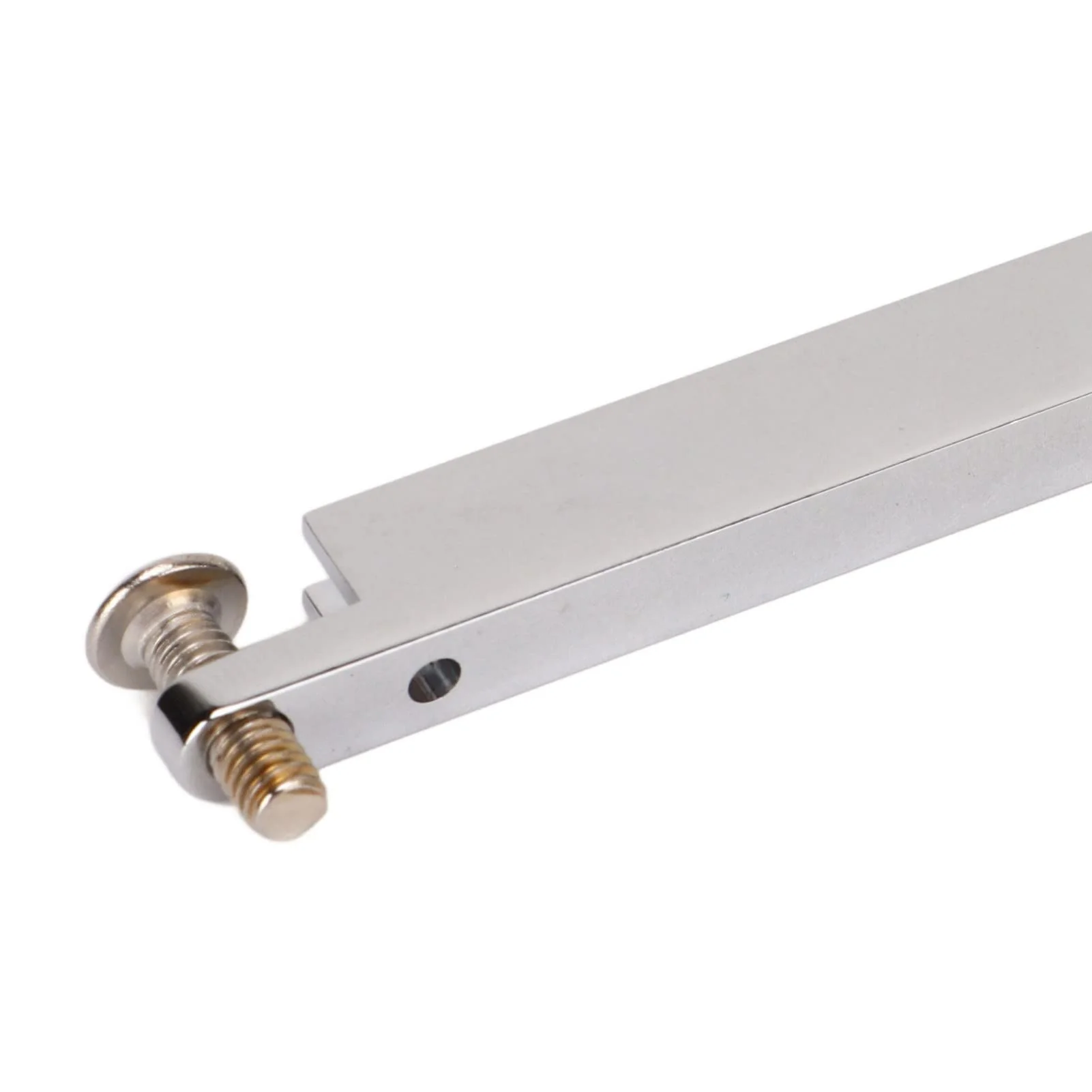 Guitar Nut Saddle Set with Shaft Wrench, 82mm Silver Metal Adjustable Acoustic Guitar Bridge Saddle for Replacement Repairing - Image 6
