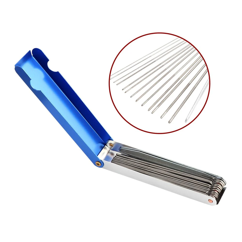 Guitar Nut Slotting File Saw Rods Slot Filing Set Needle File Set Luthier Tools Replacement Tip Cleaner Files Blue. - Image 6