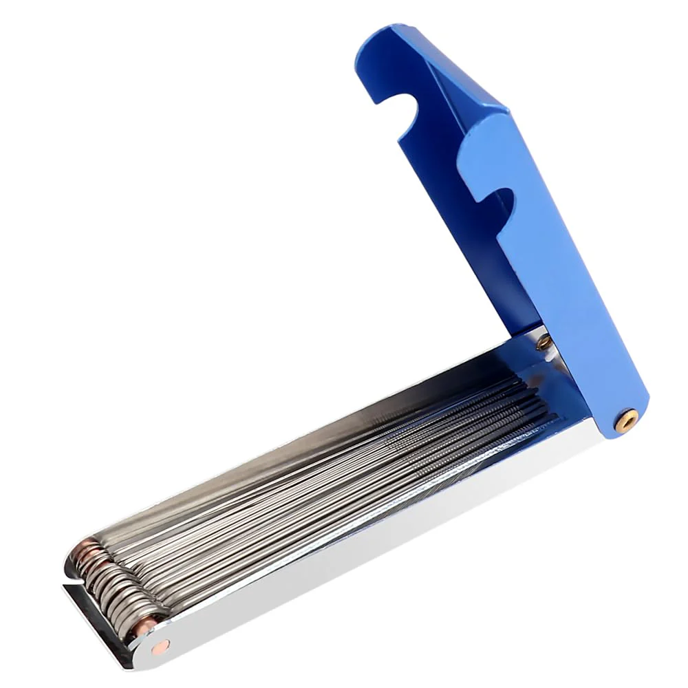 Guitar Nut Slotting File Saw Rods Slot Filing Set Needle File Set Luthier Tools Replacement Tip Cleaner Files Blue. - Image 7
