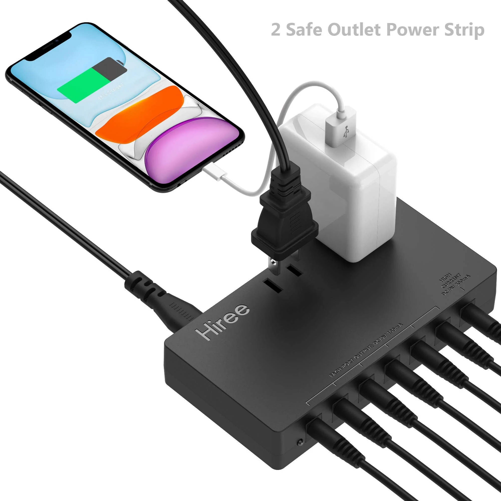 Guitar Pedal Power Supply 7 DC Output for 9V Effect Pedal Board with 2 AC Outlets for Charging Speaker, Musical Instruments - Image 2