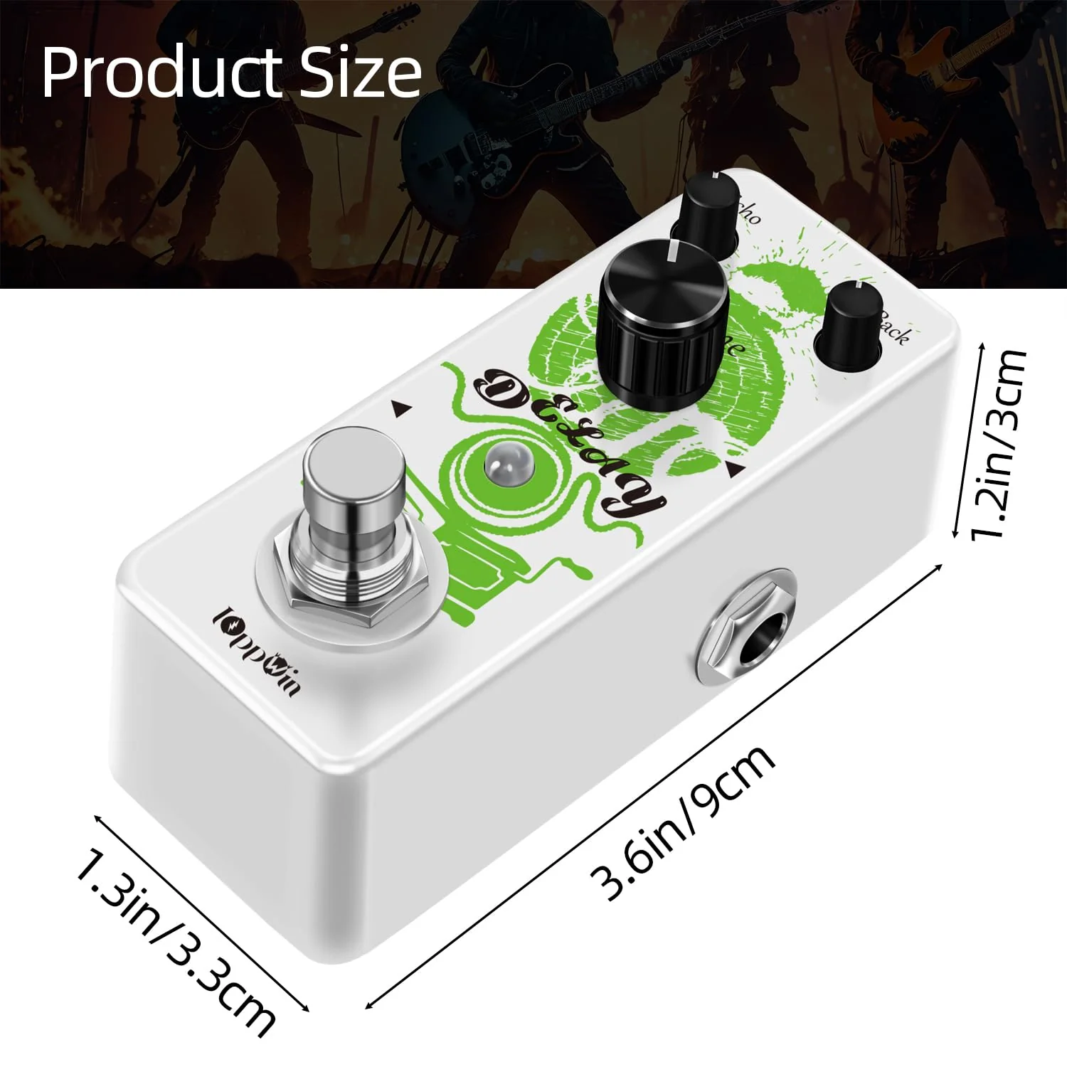 Guitar Pedals, Premium Analog Delay Pedal – Warm, Clean, Smooth Tones with 25ms-600ms Adjustable Range & True Bypass, for Retro Tone Lovers And Live Musicians - Image 2