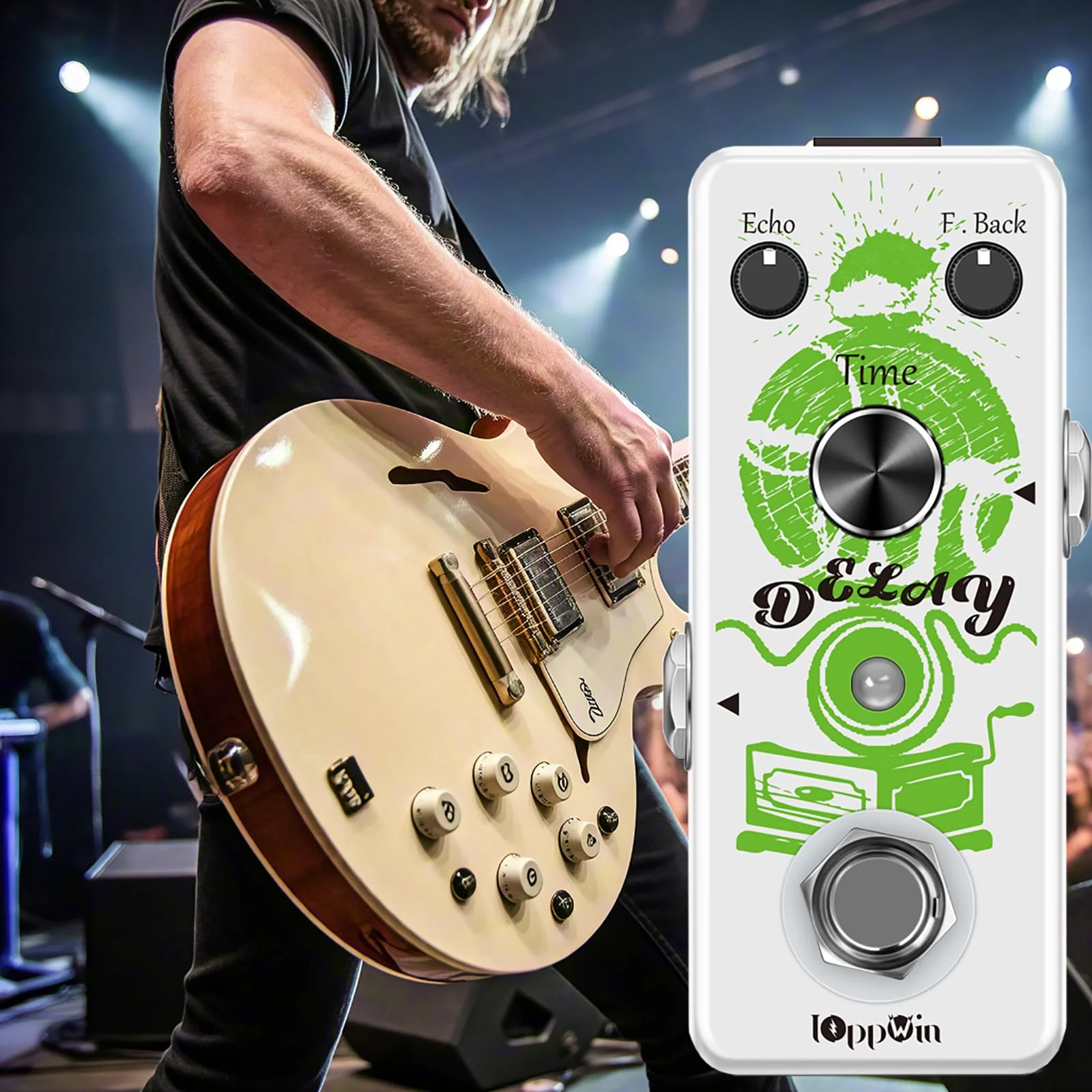 Guitar Pedals, Premium Analog Delay Pedal – Warm, Clean, Smooth Tones with 25ms-600ms Adjustable Range & True Bypass, for Retro Tone Lovers And Live Musicians - Image 4