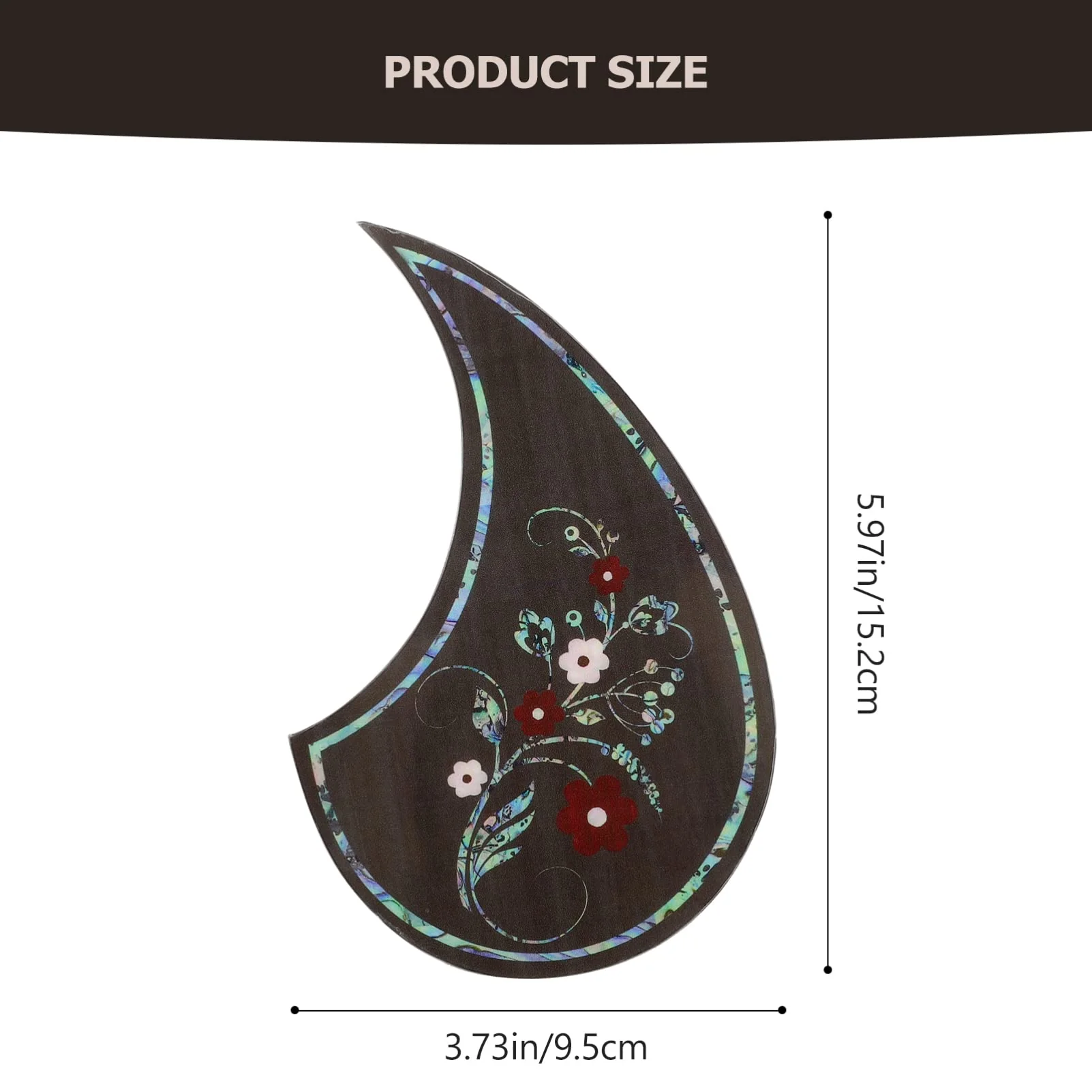 Guitar Pick Acoustic Guitar Pickguard Comma Shape 1Pc Guitar Pickguard Sticker Convenient Sticker Guitar ( Assorted Color ) Teardrop Shape Pickguard Comma Shape Pick Guard - Image 3