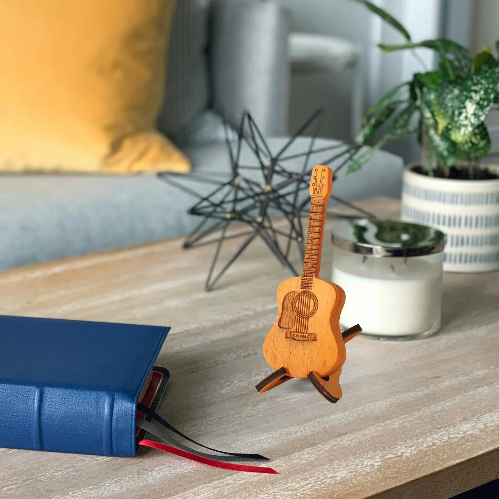 Guitar Pick Box, Wooden Acoustic Guitar Pick Case Custom Guitar Pick Holder with 3 Guitar Picks and Stand Guitar Pick Rack Guitar Pick Storage Container for Guitar Electric Bass Ukulele Lovers - Image 6